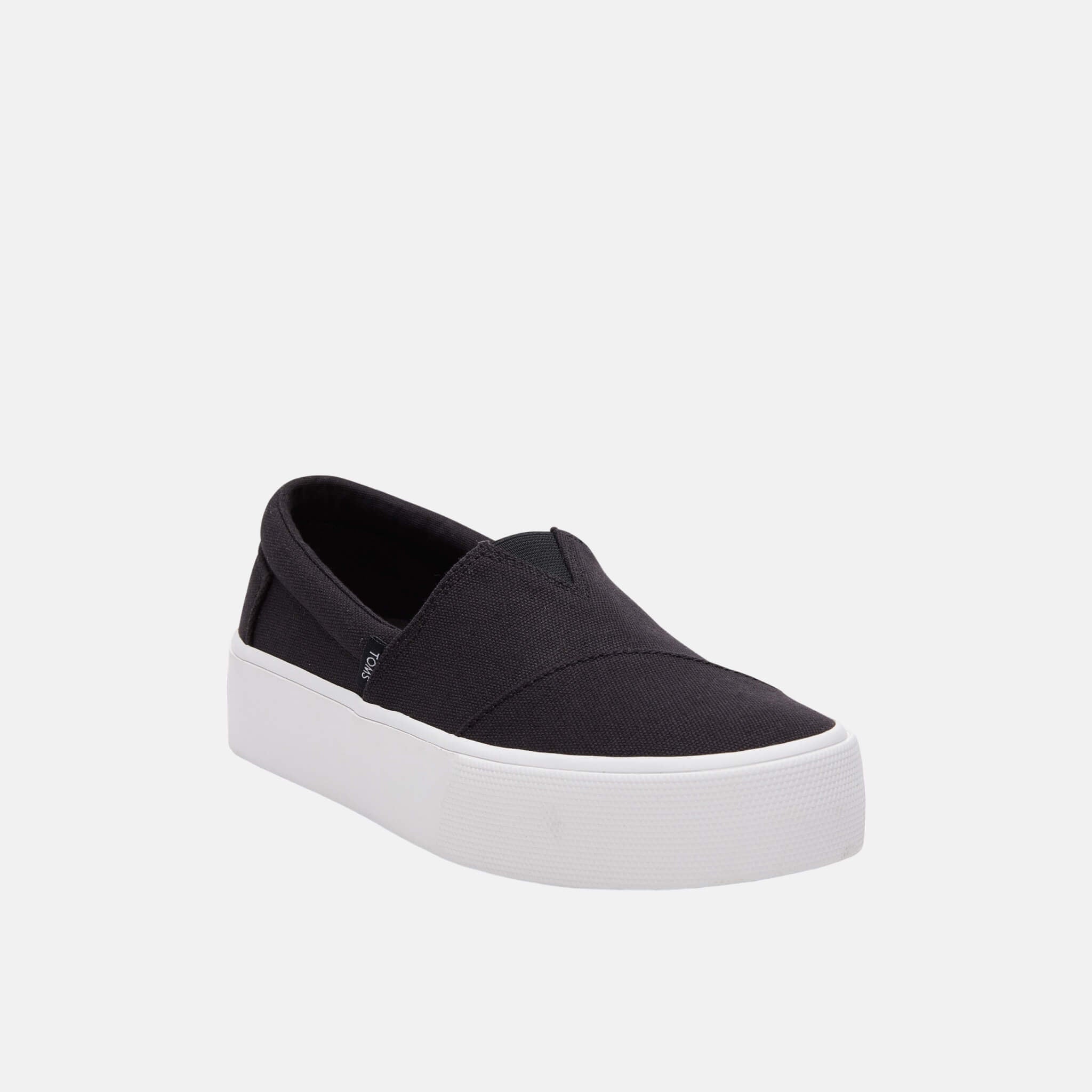 Dámske čierne slip-on TOMS Fenix Platform