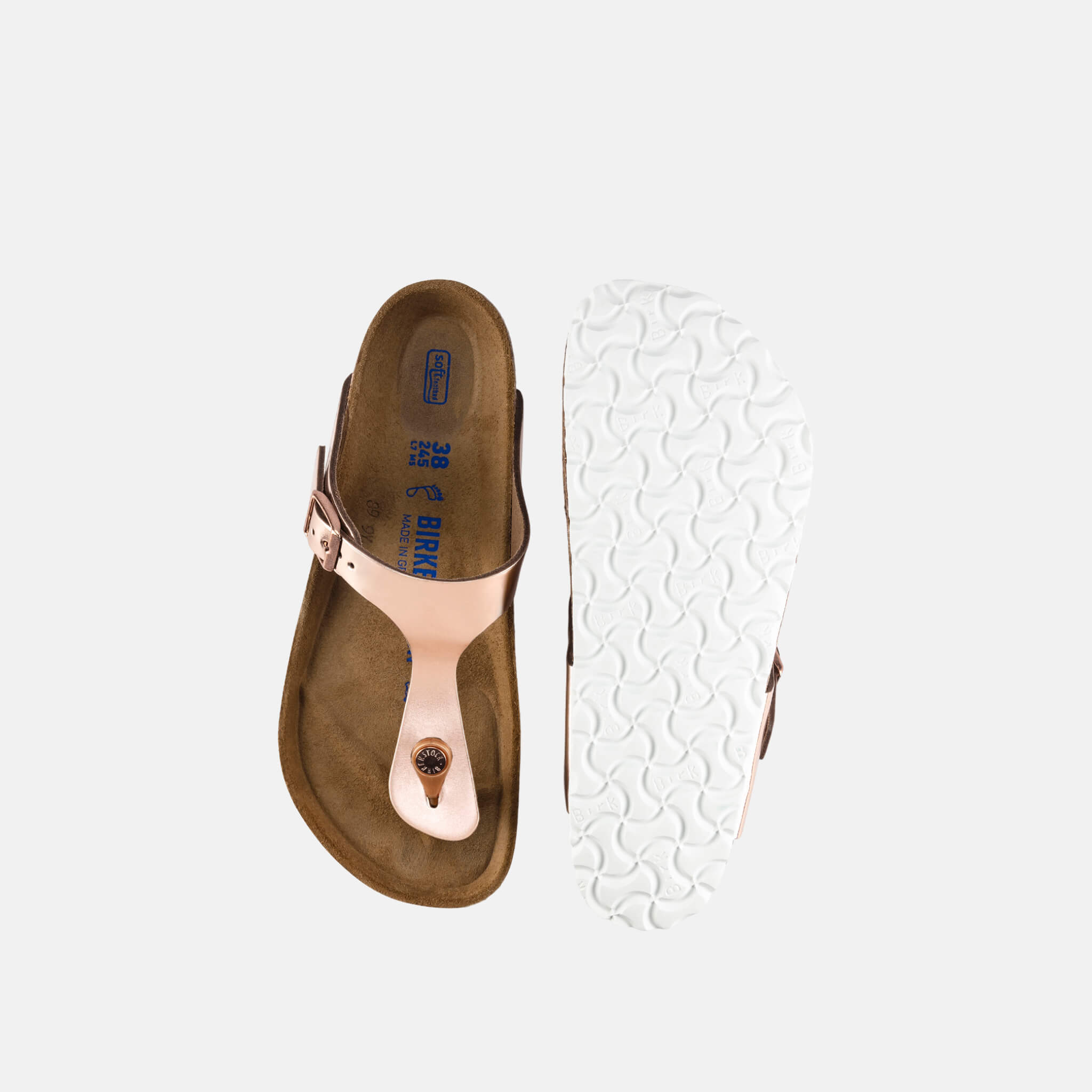 Medené Regular papuče Birkenstock Gizeh Metallic Leather