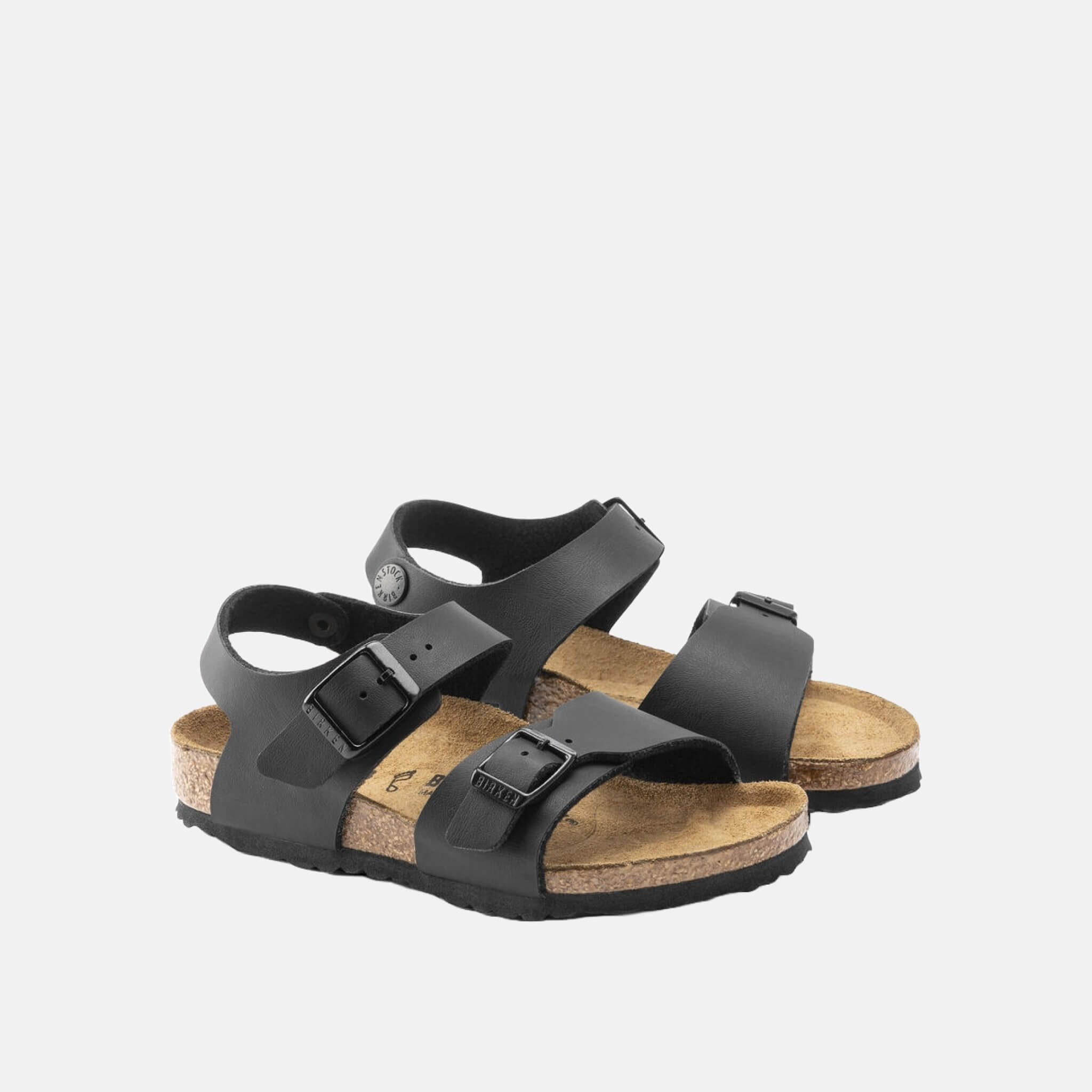 Detské čierne Regular sandále Birkenstock New York Birko-Flor