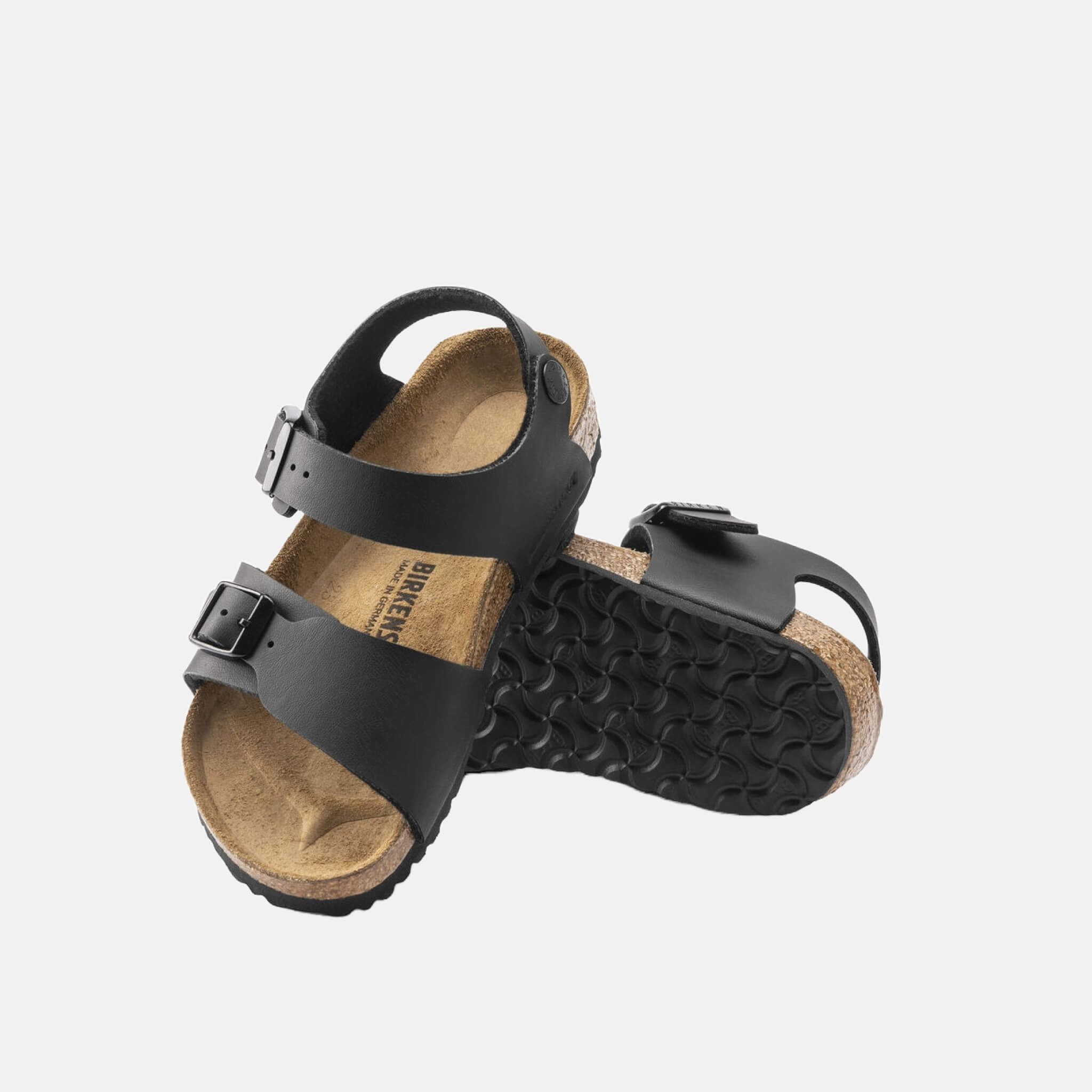 Detské čierne Regular sandále Birkenstock New York Birko-Flor