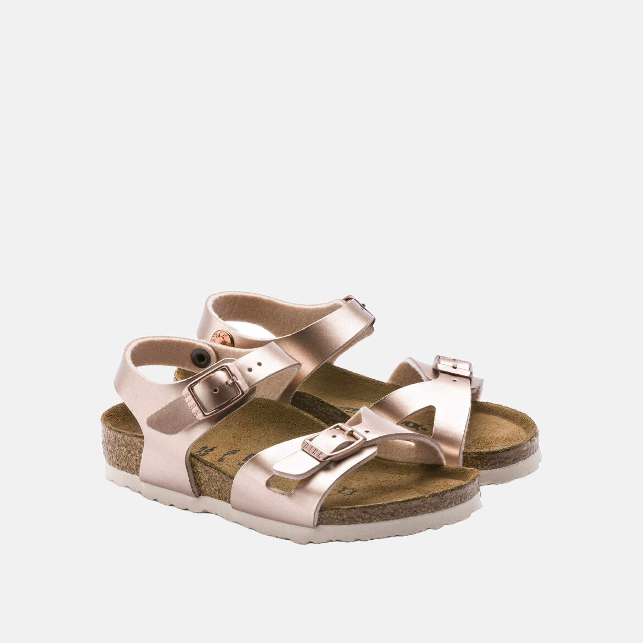 Detské ružové Regular sandále Birkenstock Rio Birko-Flor Electric Metallic