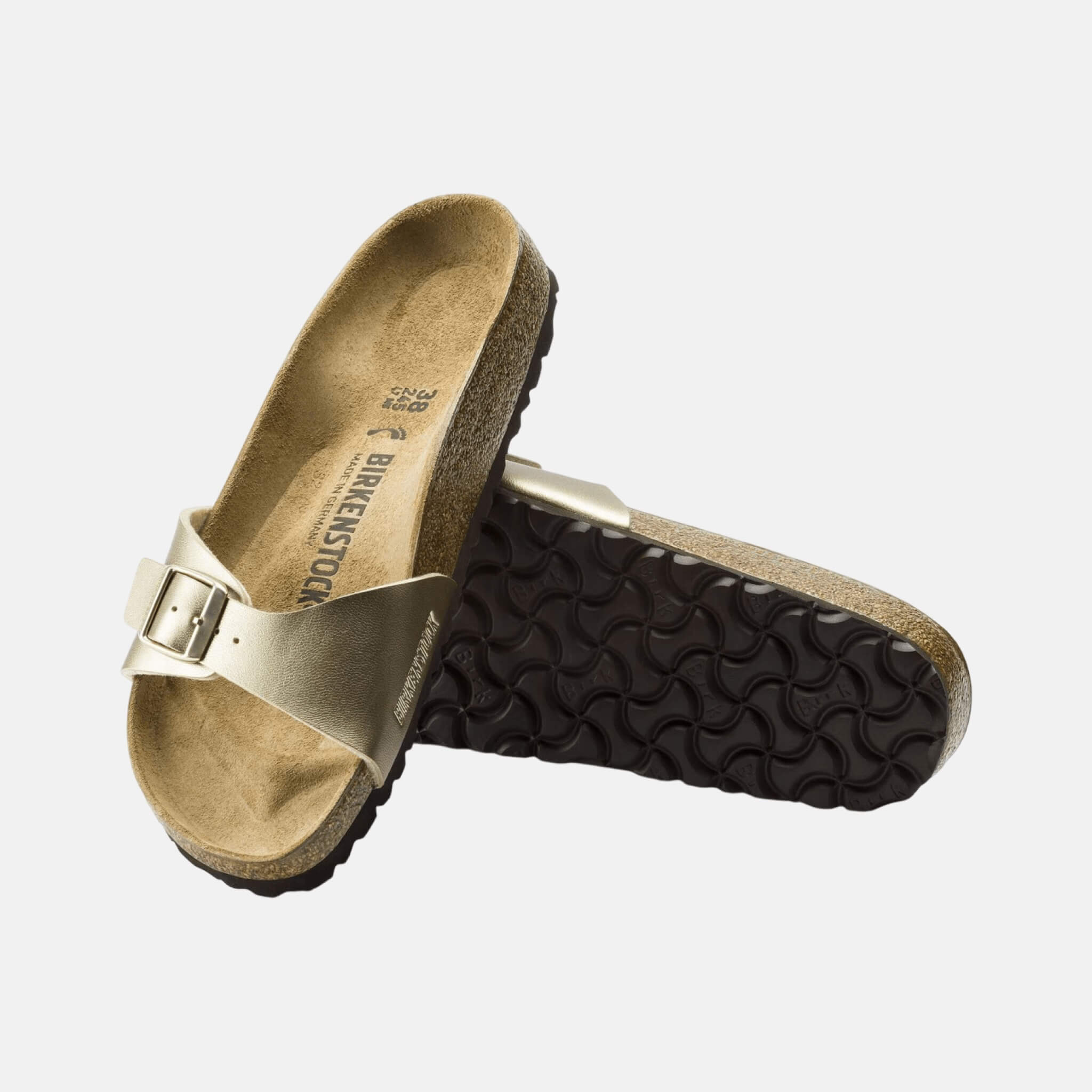 Zlaté Regular šľapky Birkenstock Madrid Birko-Flor