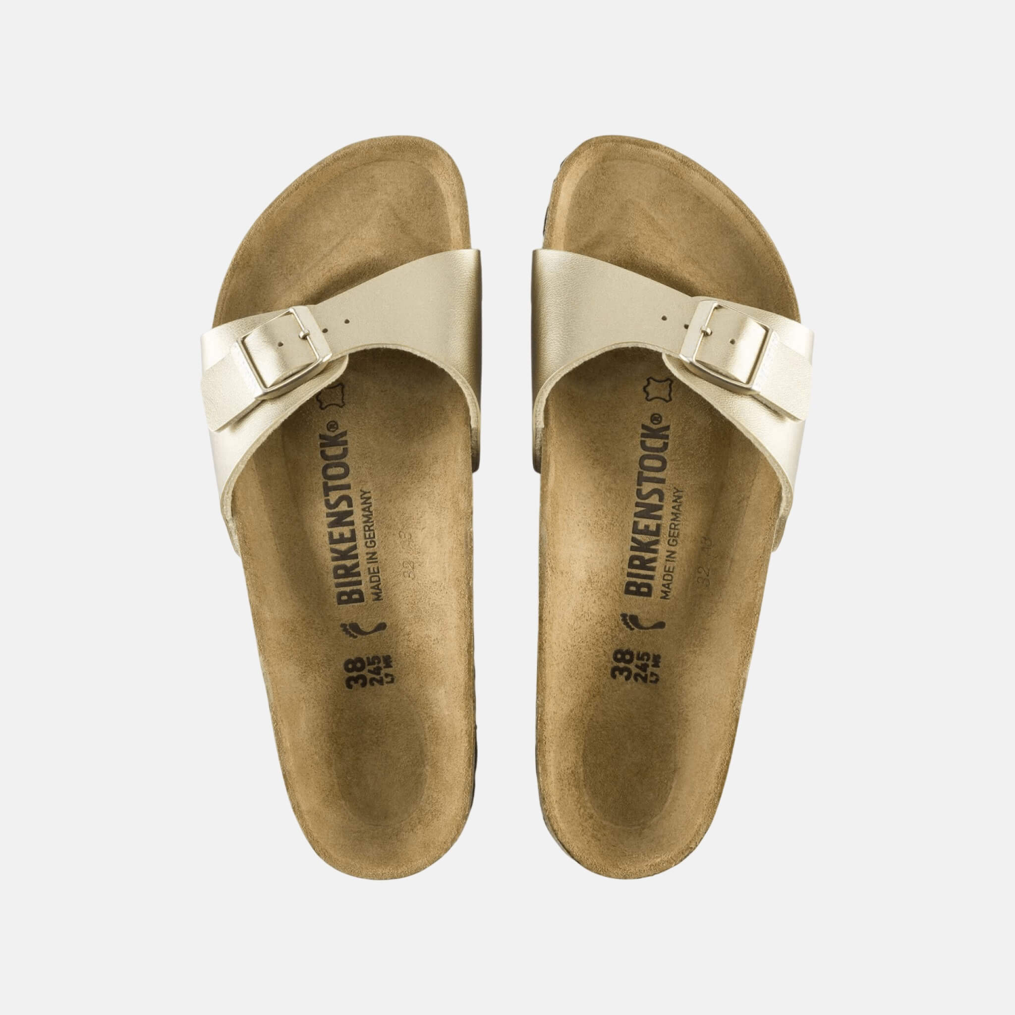 Zlaté Regular šľapky Birkenstock Madrid Birko-Flor