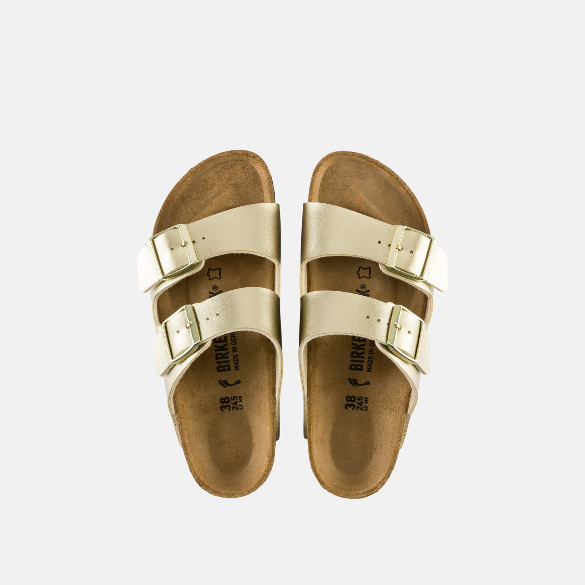 Zlaté Regular šľapky Birkenstock Arizona Birko-Flor