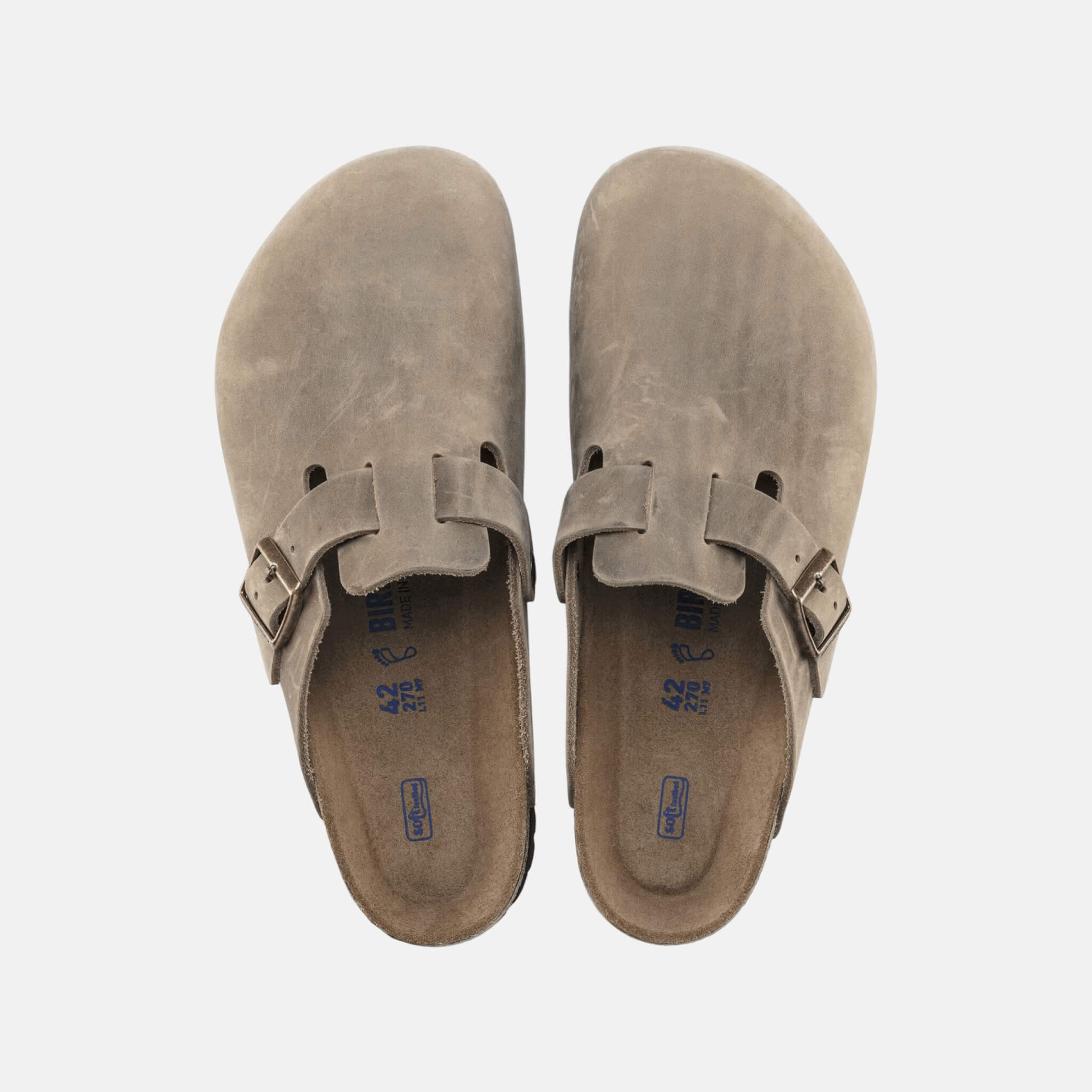 Hnedé Regular Šľapky Boston Soft Footbed Natural Leather Oiled