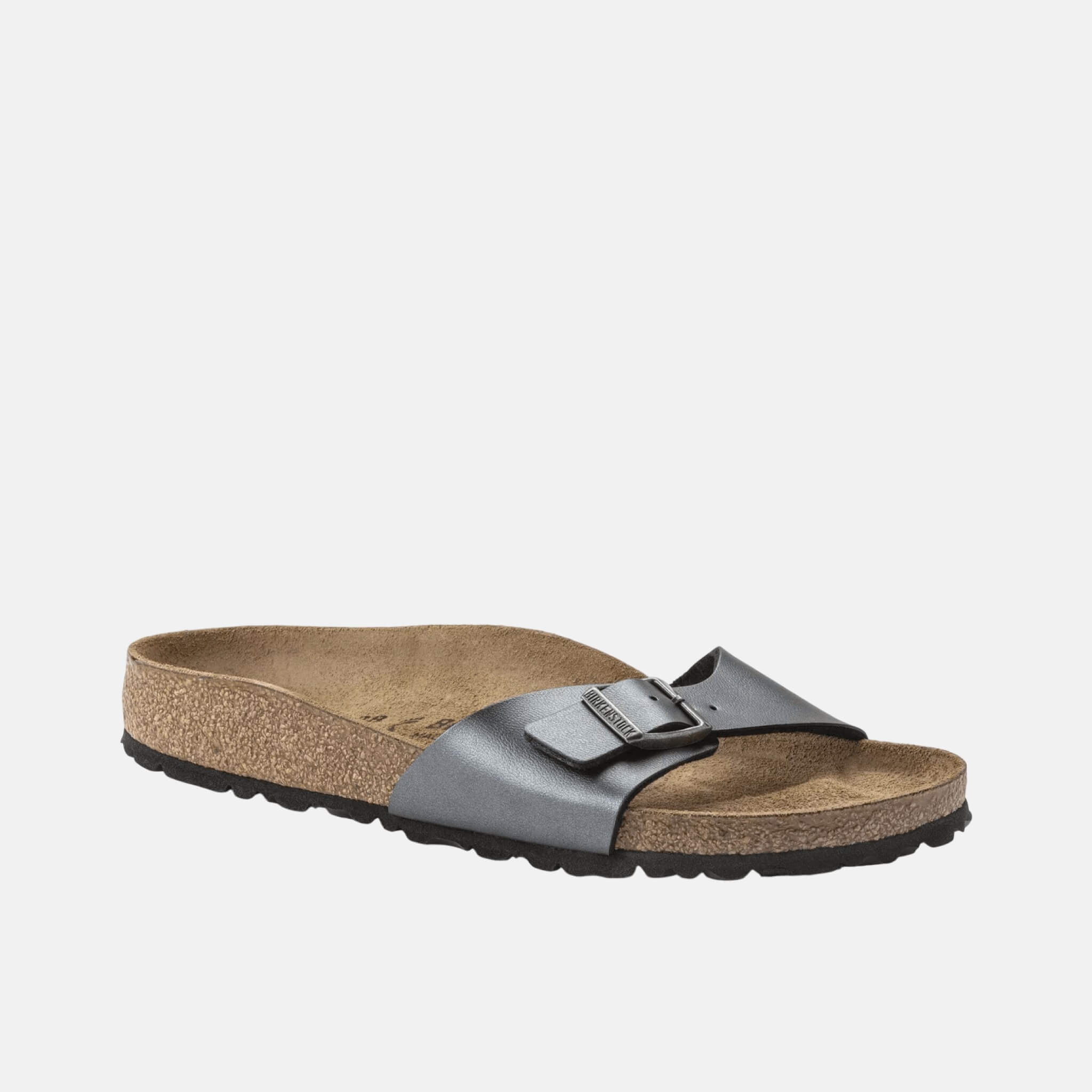 Strieborné Regular šľapky Birkenstock Madrid Birko-Flor Metallic