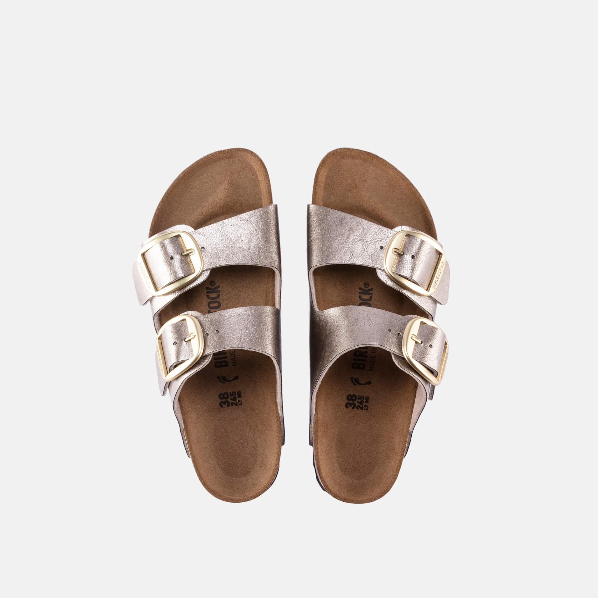 Zlaté Regular Šľapky Birkenstock Arizona Big Buckle Graceful