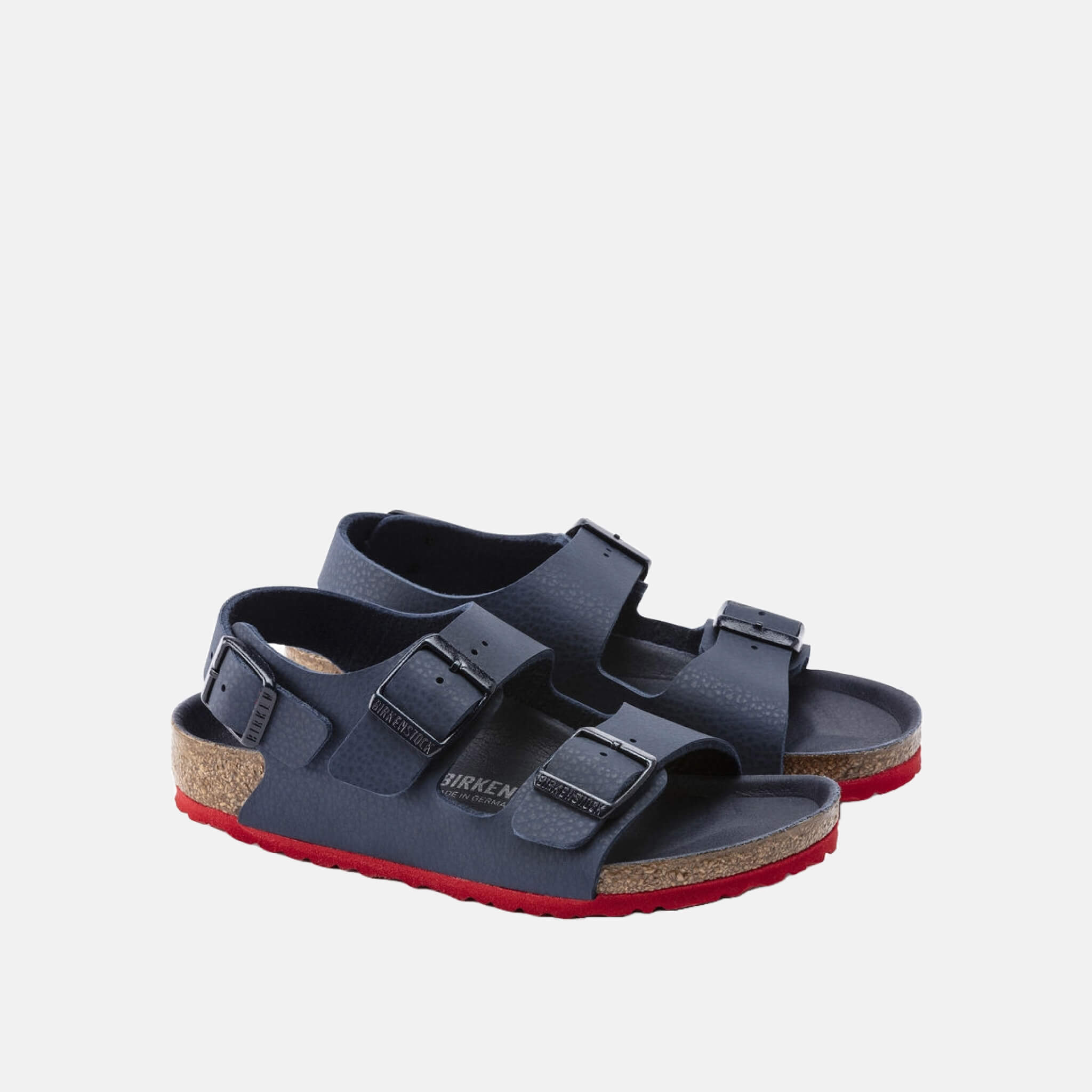 Detské modré Regular sandále Birkenstock Milano Birko-Flor