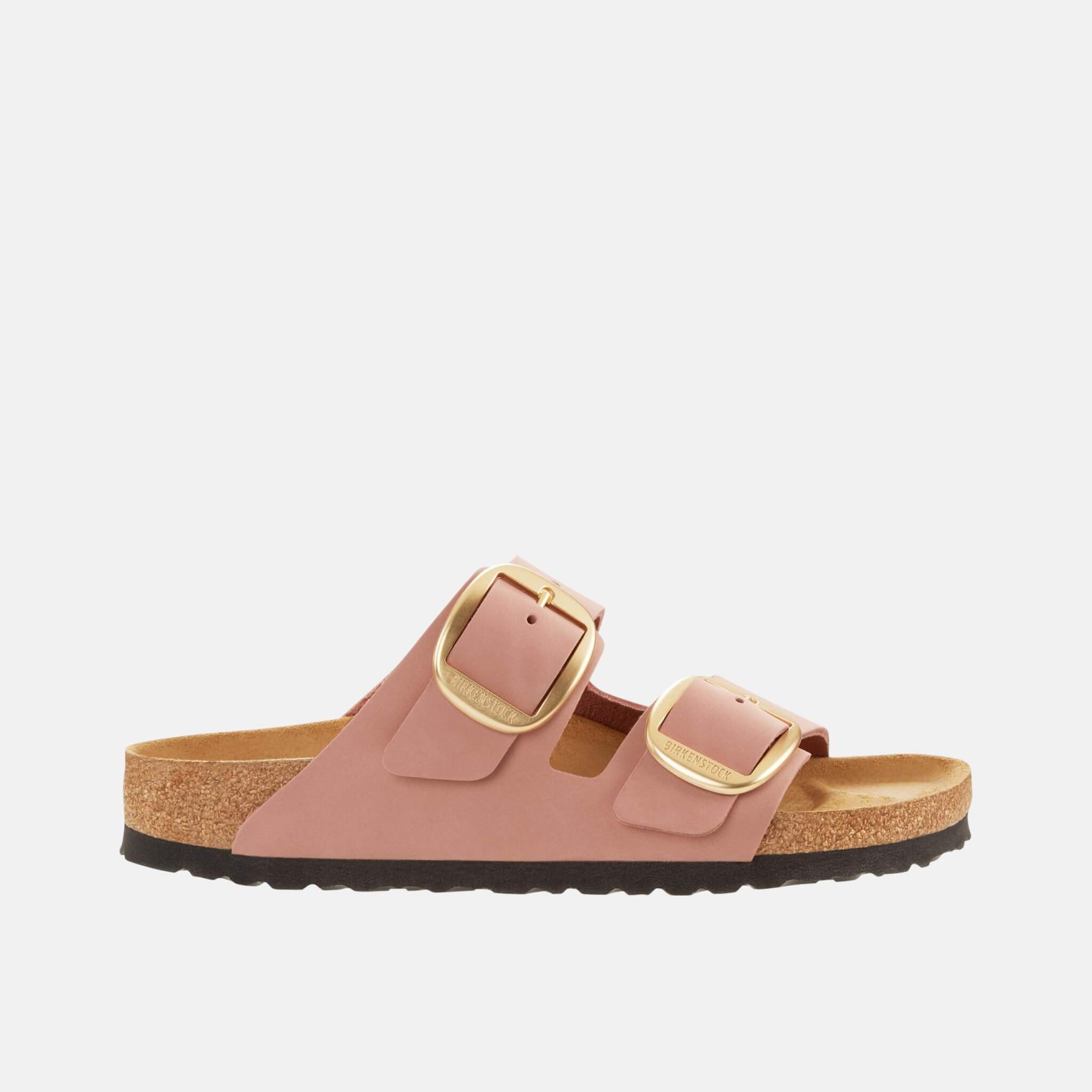 Ružové Regular Šľapky Arizona Big Buckle Nubuk Leather