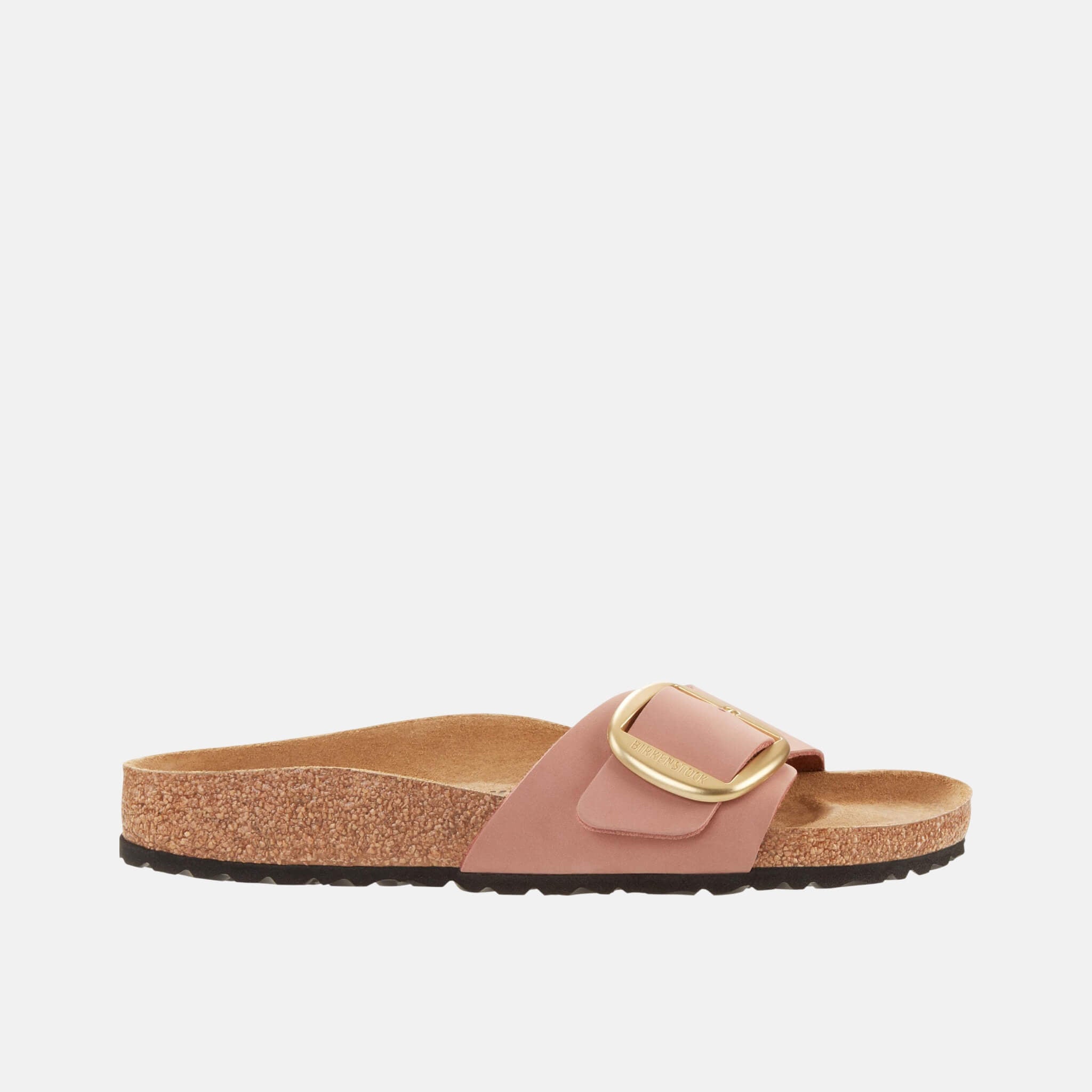 Ružové Regular Šľapky Madrid Big Buckle Natural Leather Nubuck