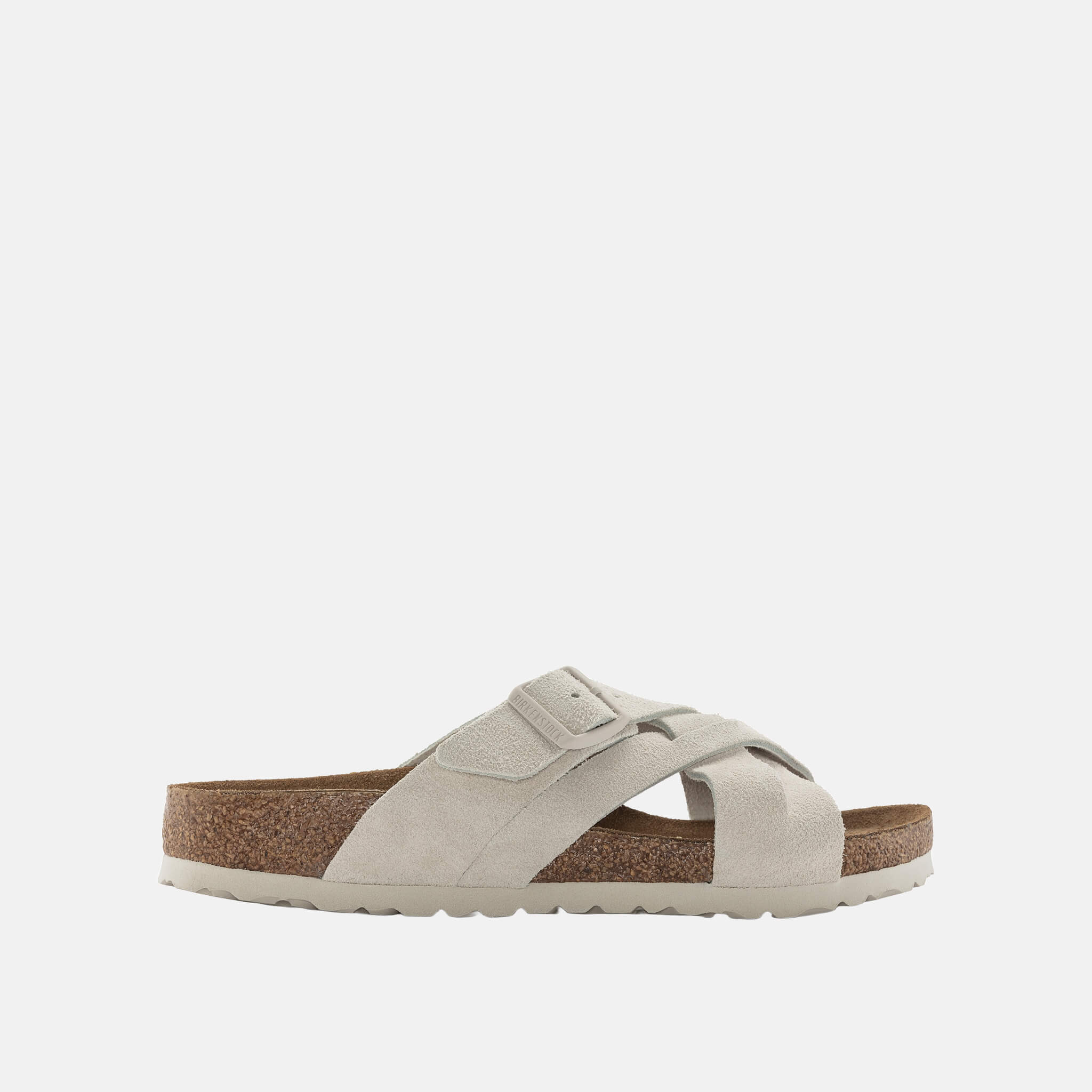 Béžové Regular šľapky Birkenstock Lugano SFB Suede Leather