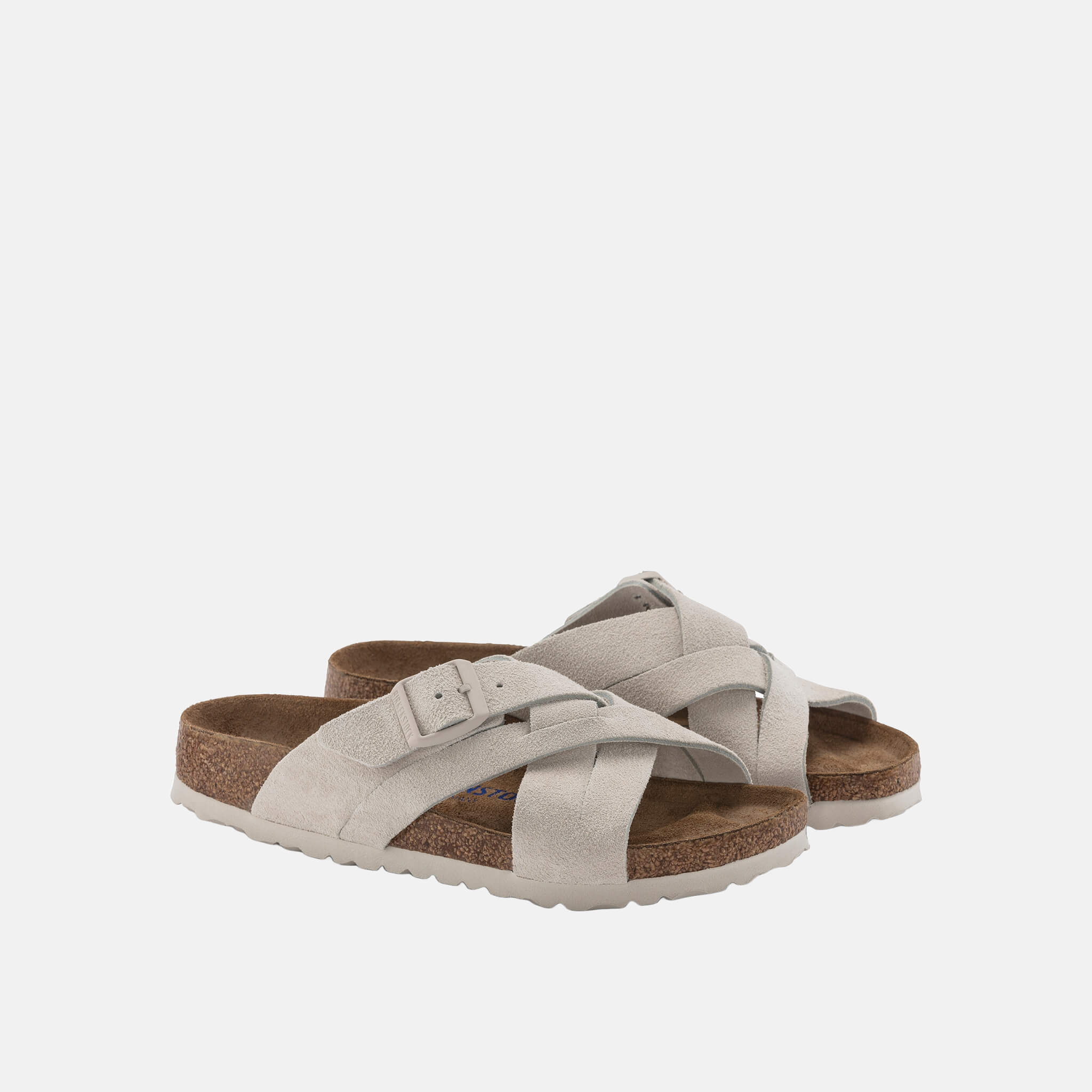 Béžové Regular šľapky Birkenstock Lugano SFB Suede Leather