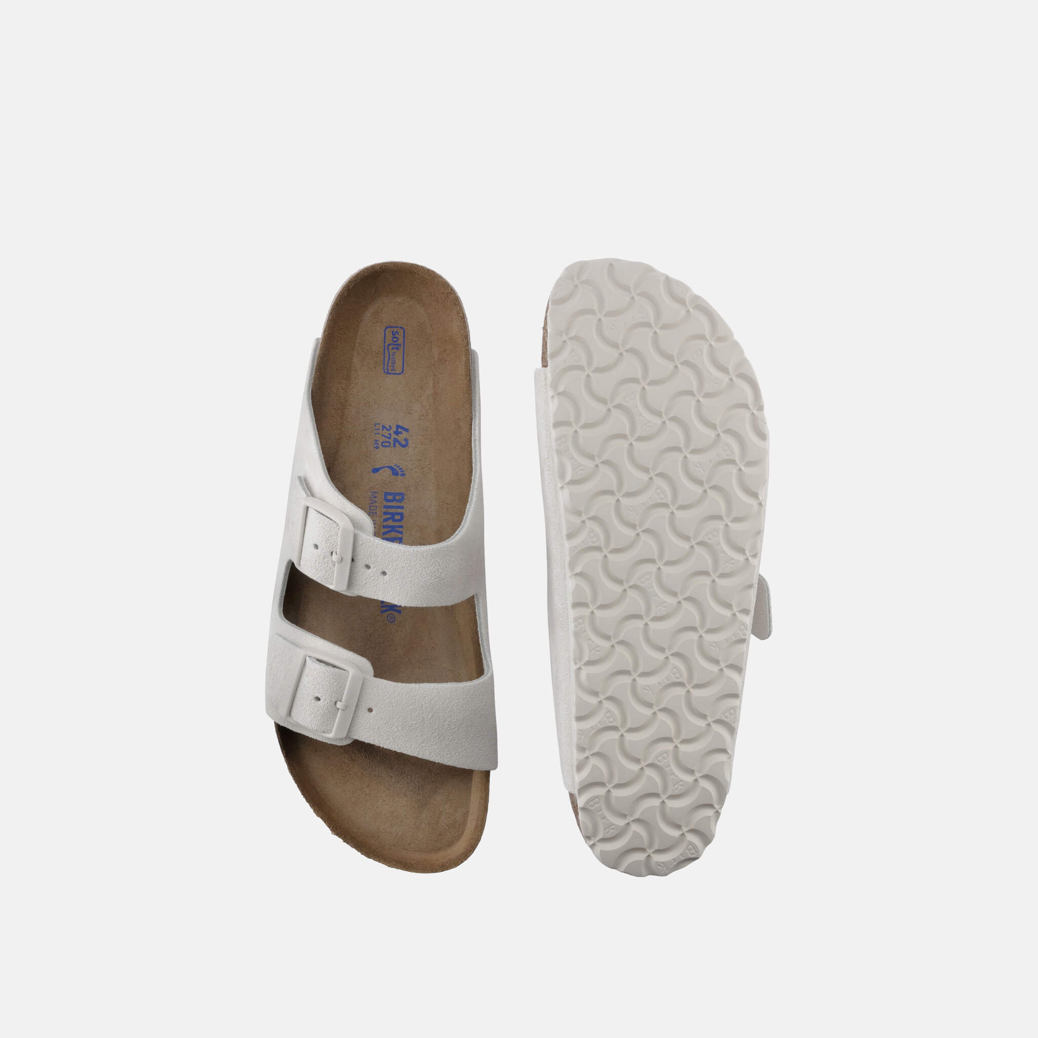 Béžové Regular šľapky Birkenstock Arizona SFB Suede Leather