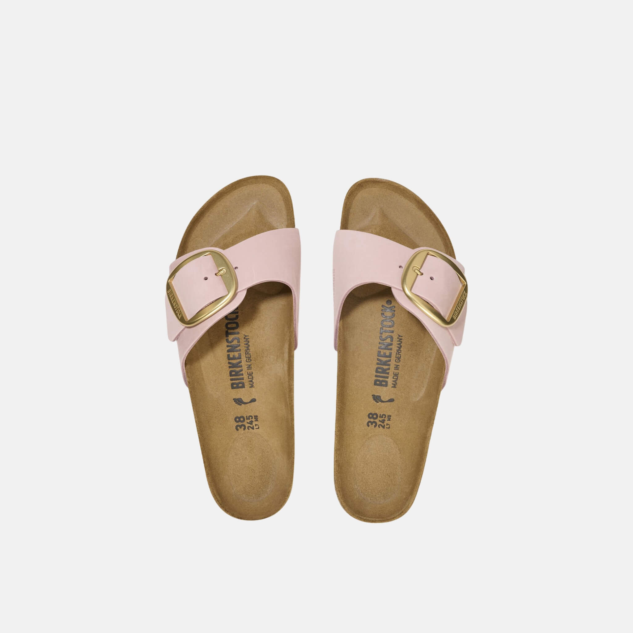 Ružové Regular Šľapky Birkenstock Madrid Big Buckle Nubuck Leather