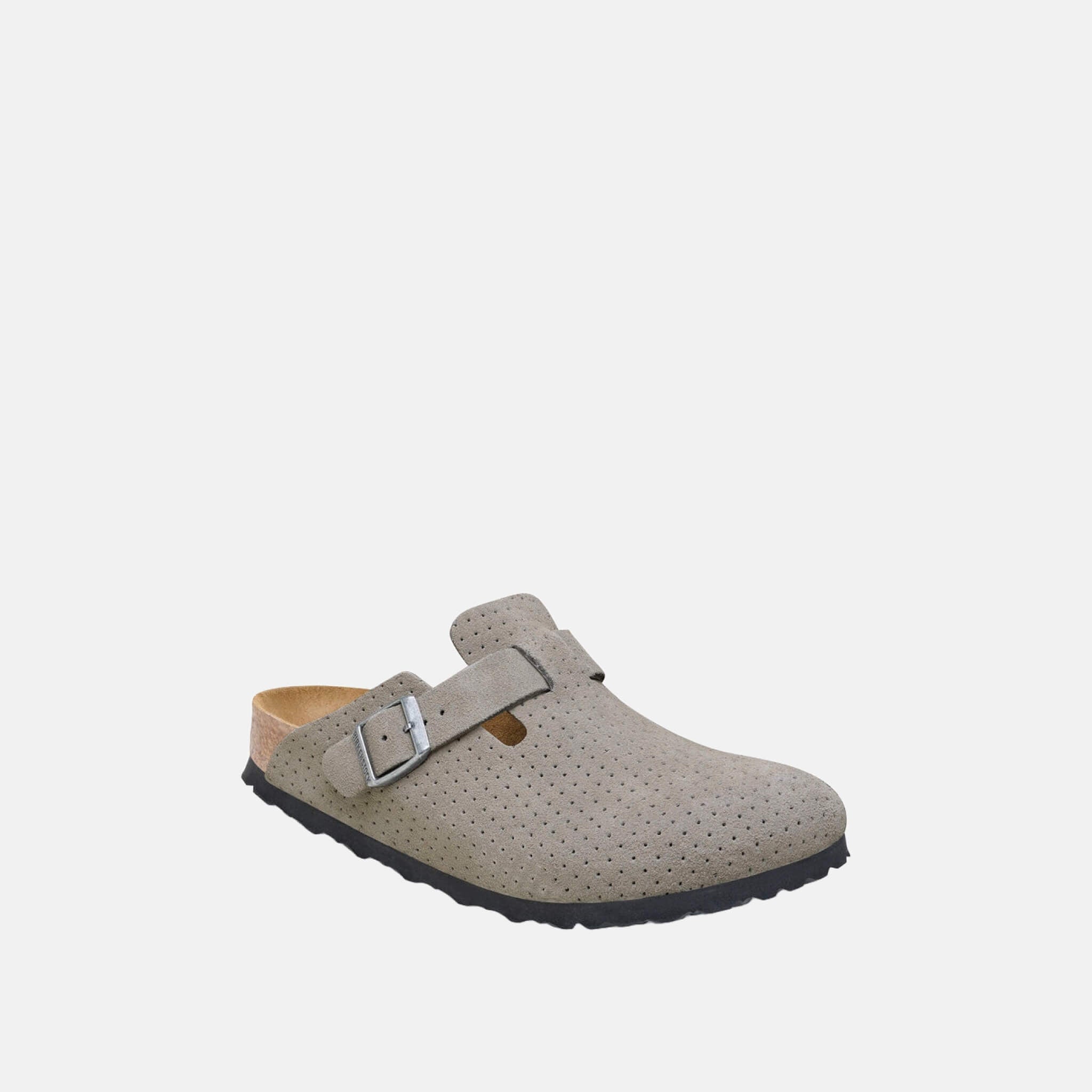 Šedé Regular Šľapky Birkenstock Boston Suede Leather Embossed