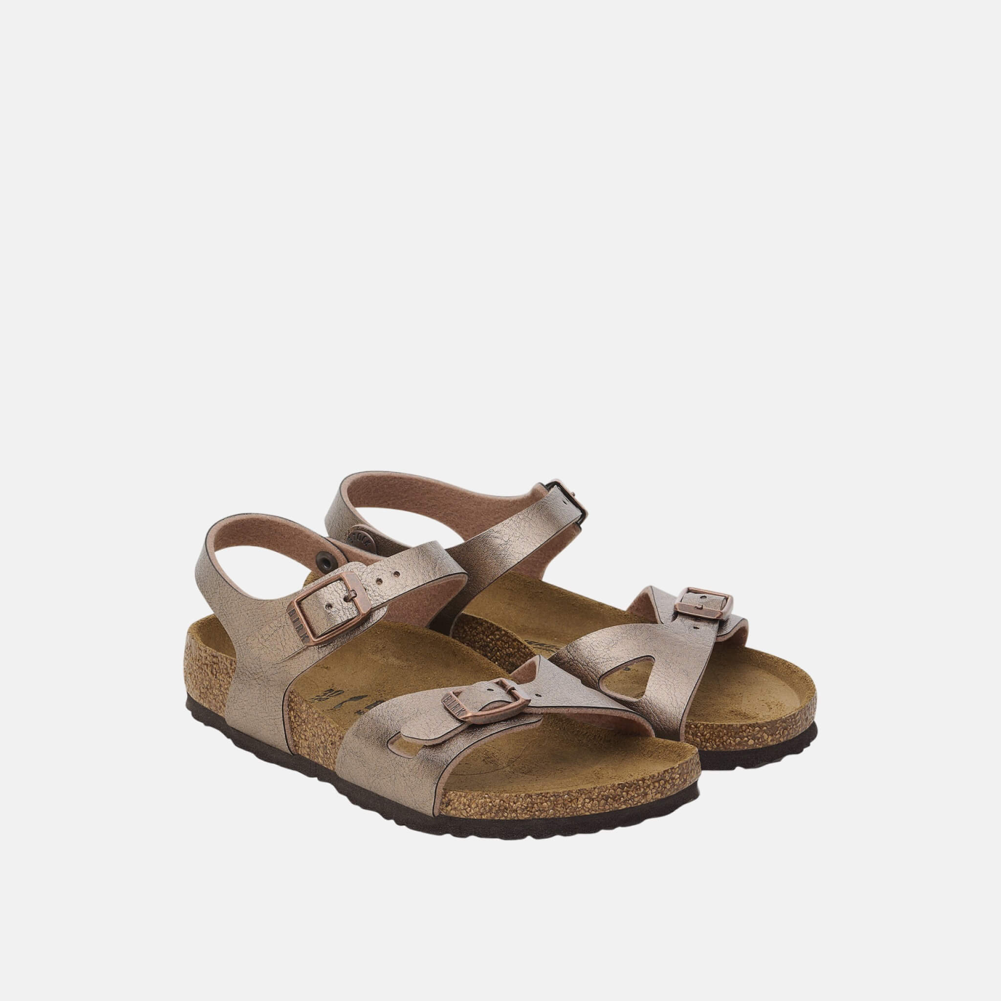 Detské Medené Regular Sandále Birkenstock Rio Birko-Flor