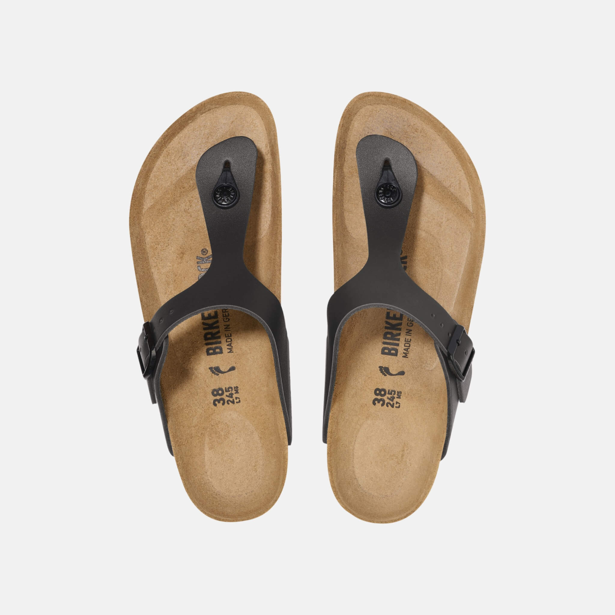 Čierne Regular Žabky Gizeh Natural Leather