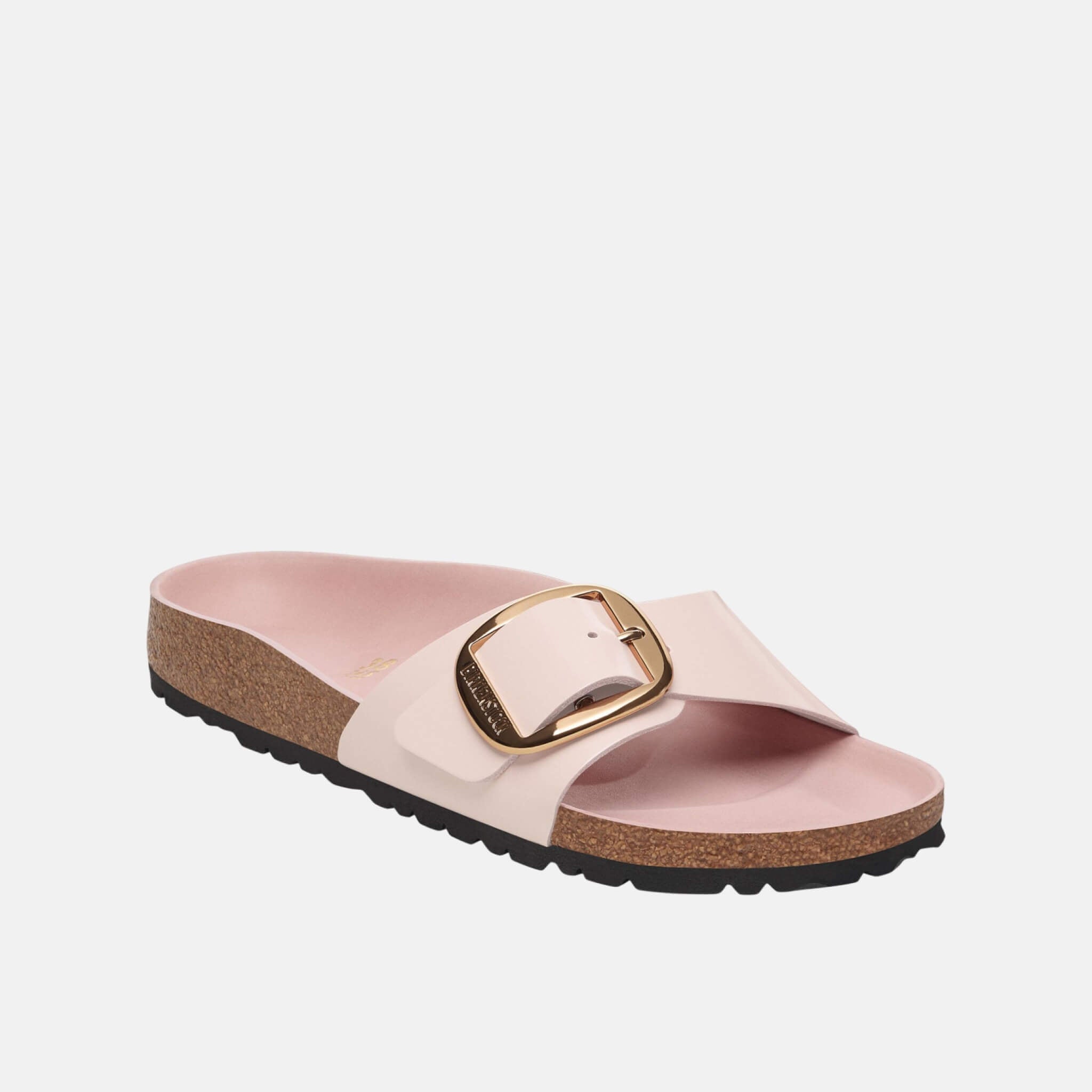 Ružové Regular Šľapky Madrid Big Buckle Natural Leather Patent