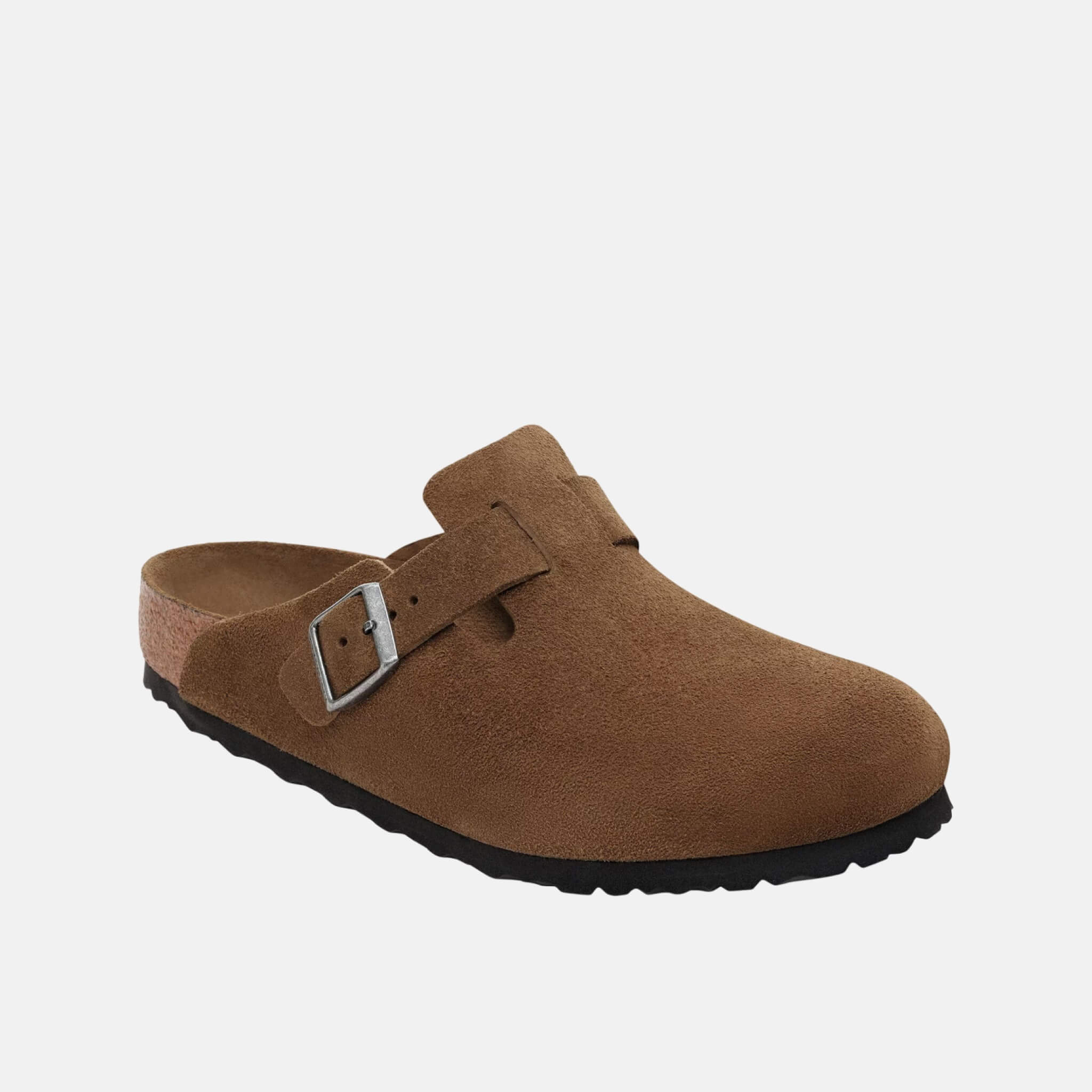 Hnedé regular našuchovčky Boston Soft Footbed Suede Leather