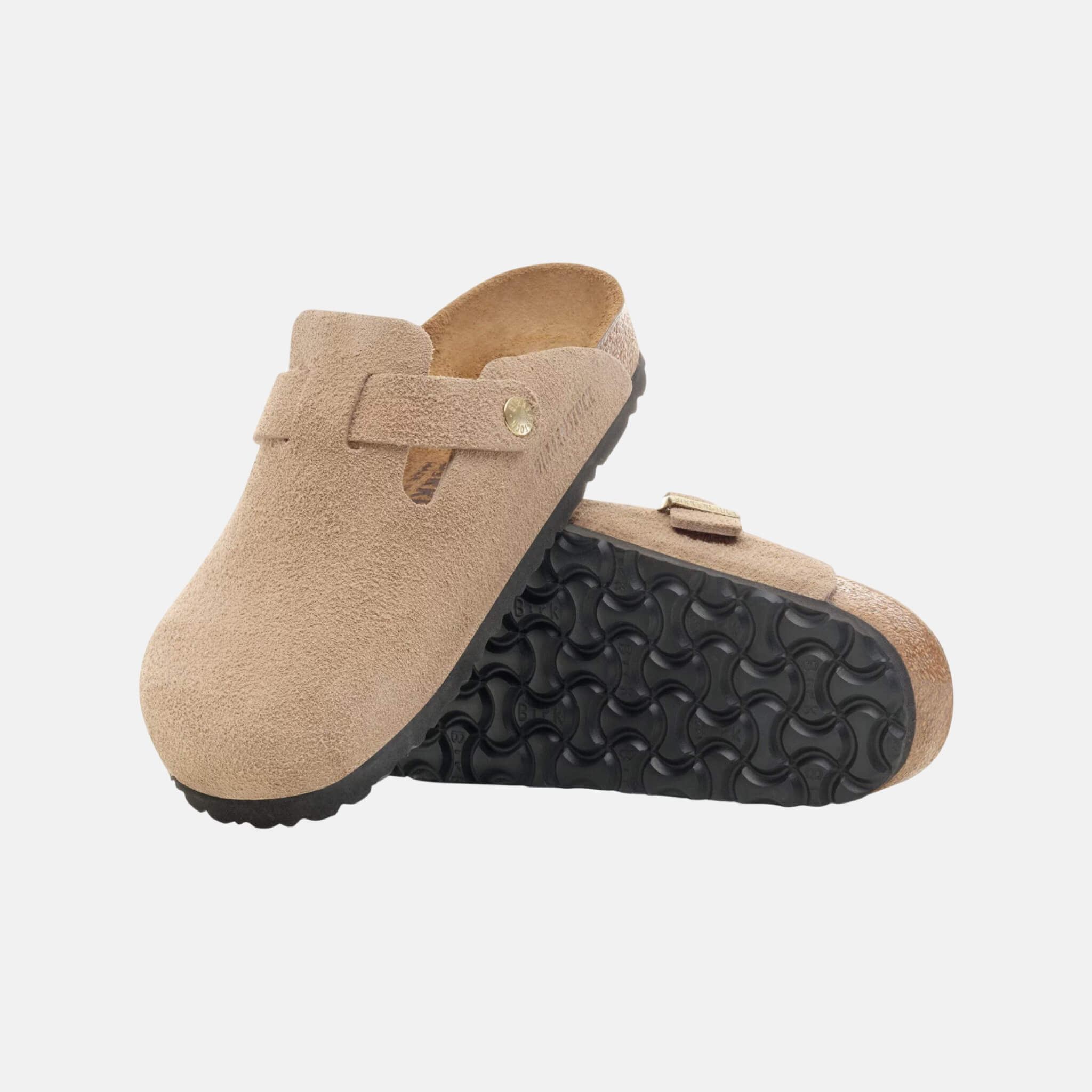 Béžové regular našuchovčky Boston Suede Leather