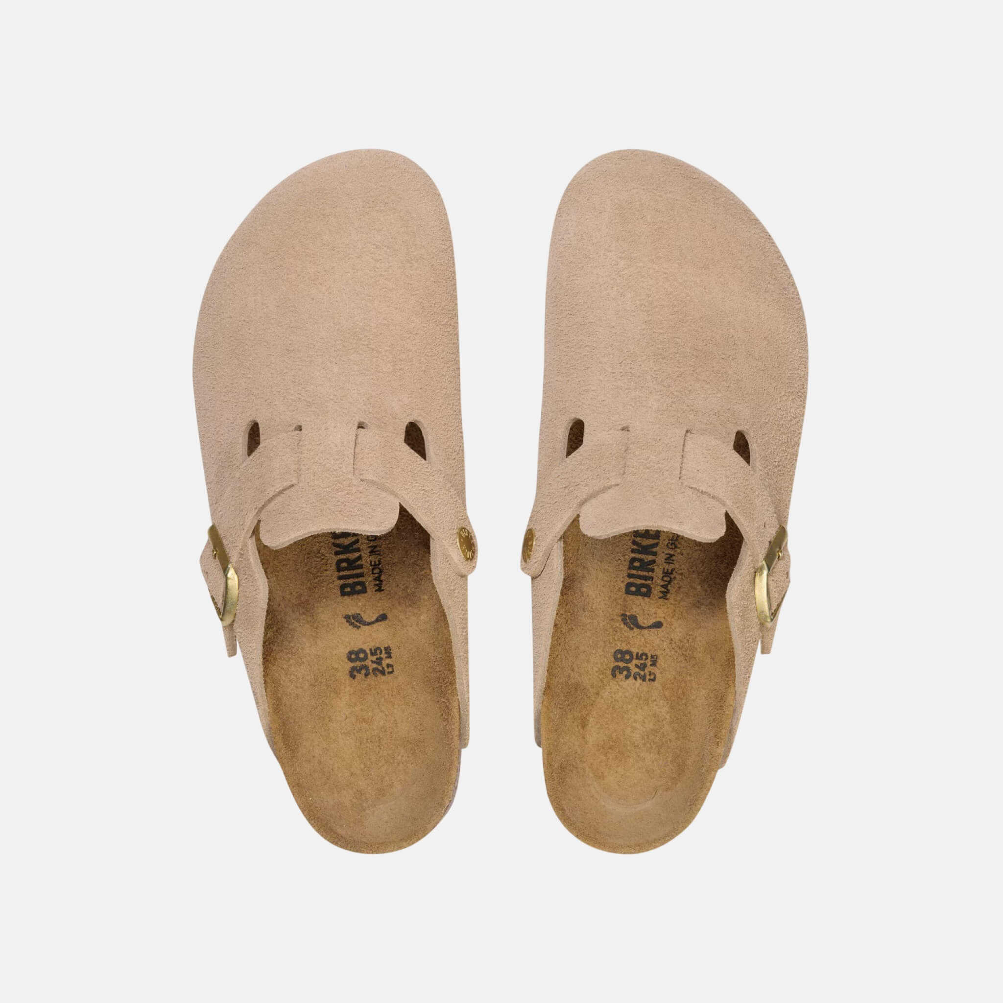 Béžové regular našuchovčky Boston Suede Leather