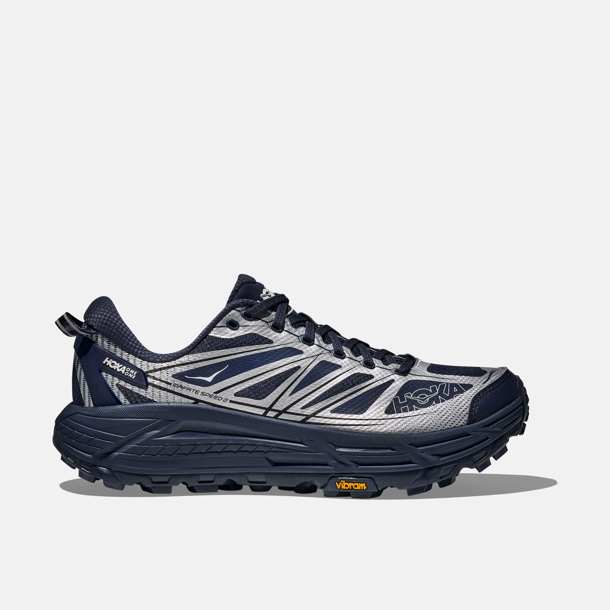 Unisex modro-strieborné tenisky Hoka Mafate Speed 2