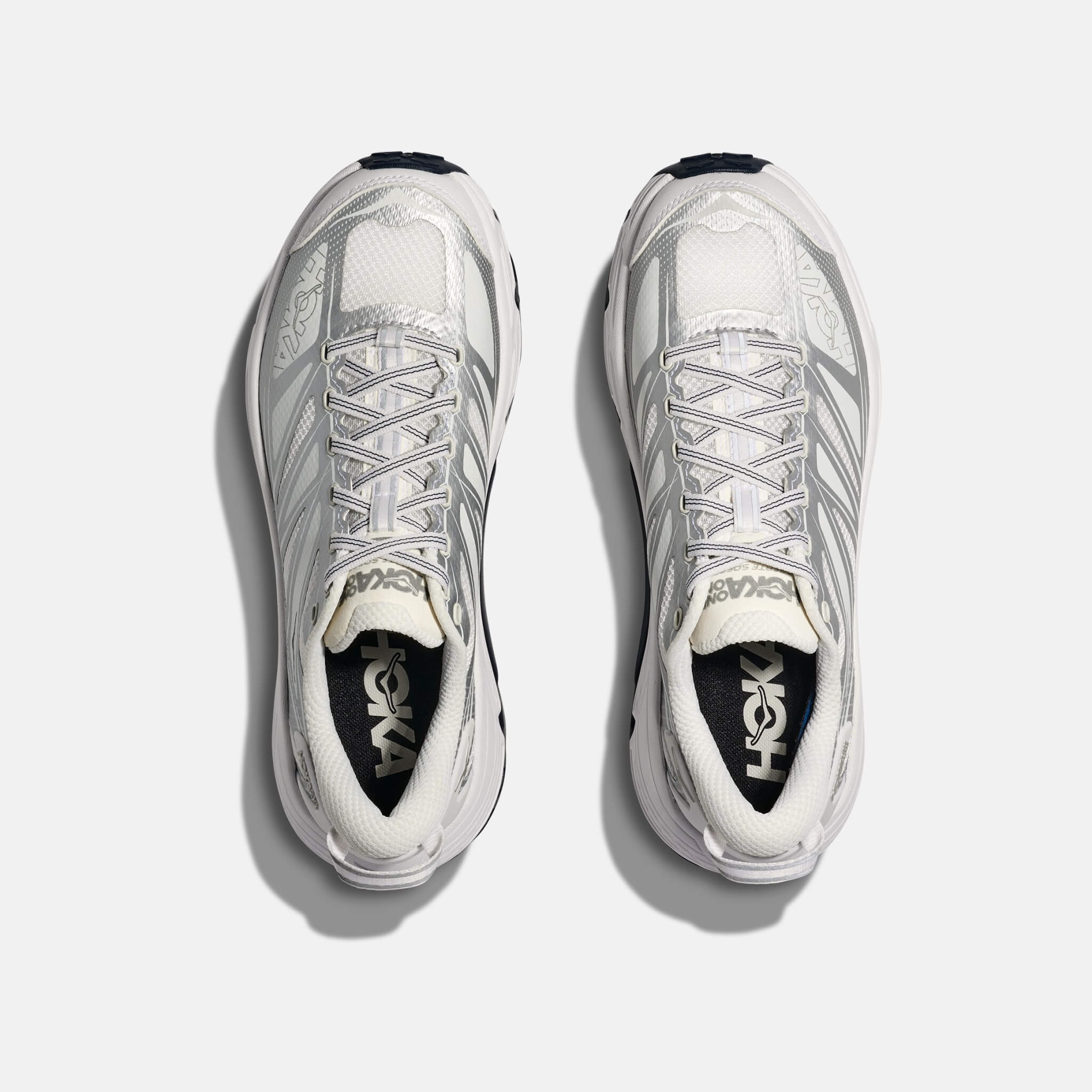 Unisex bielo-strieborné tenisky Hoka Mafate Speed 2