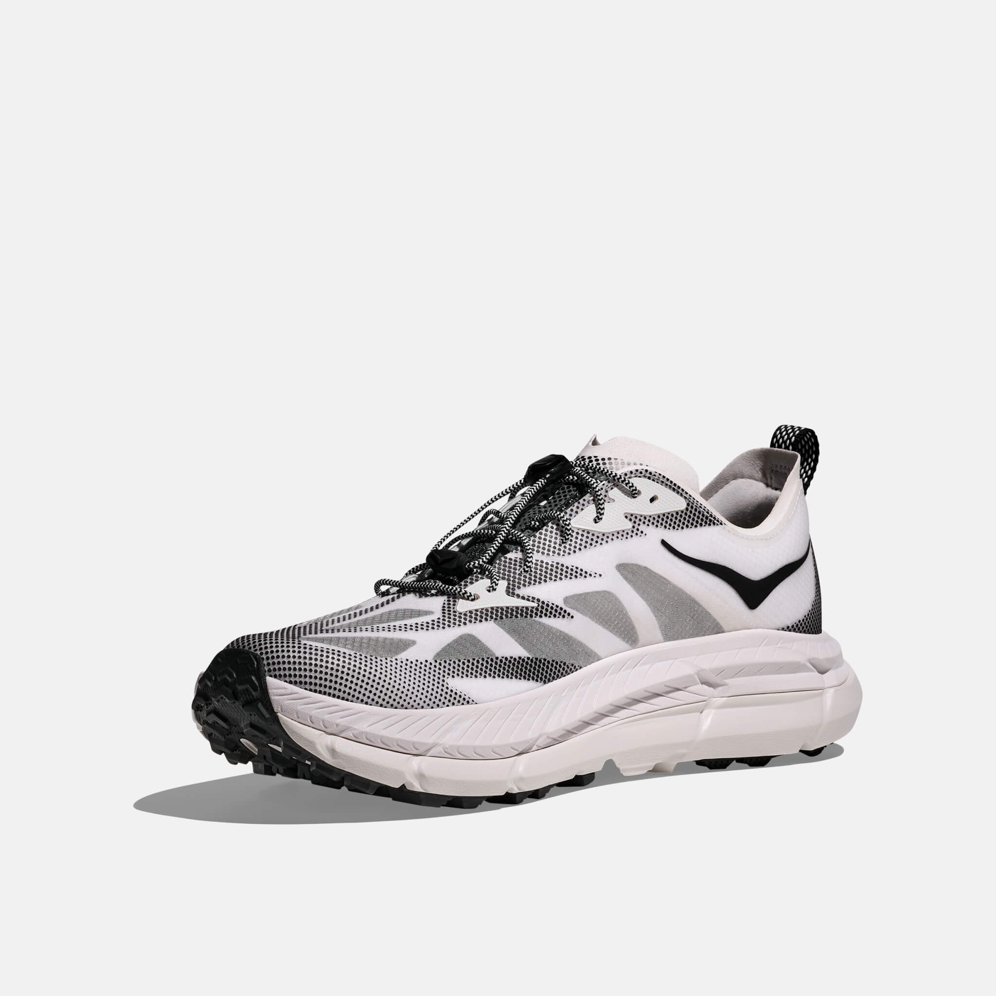 Unisex bielo-čierne tenisky Hoka Mafate Speed 4 Lite TS