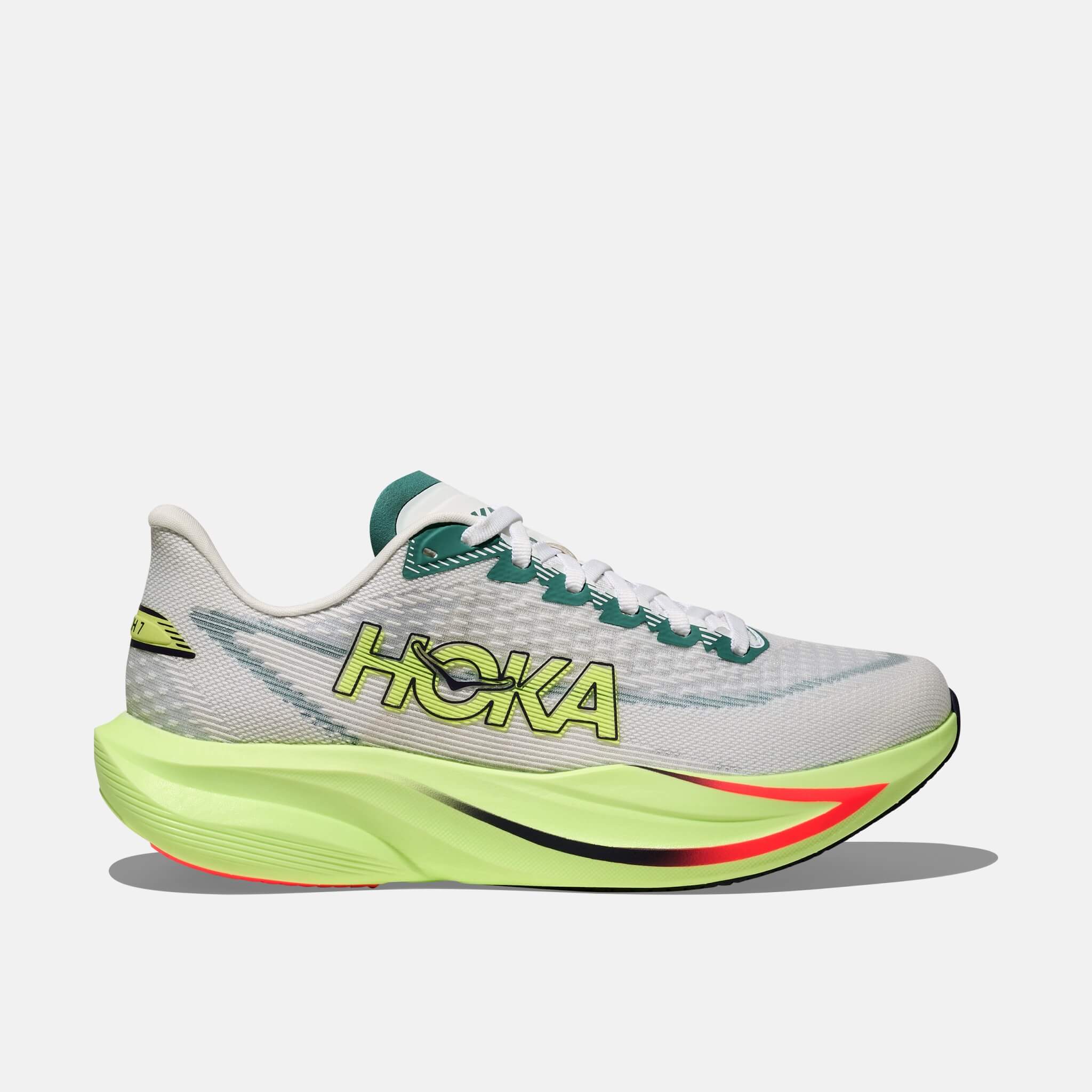 Pánske šedo-zelené bežecké tenisky Hoka Mach 7