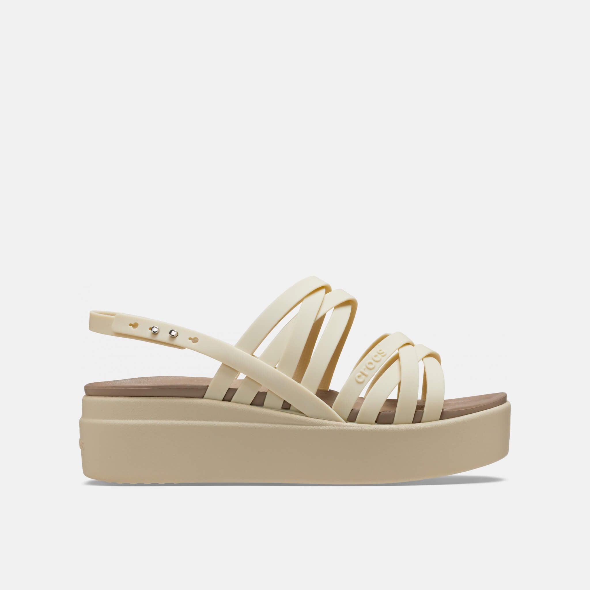 Brooklyn Strappy Low Wedge Bone