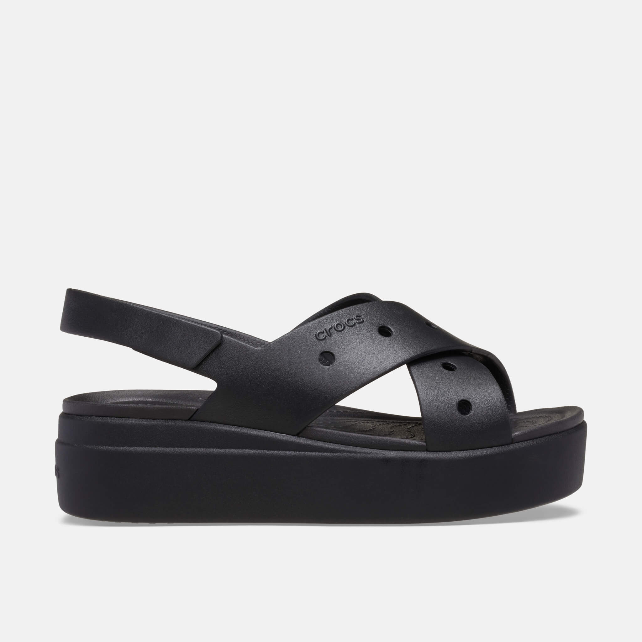 Brooklyn 4U Cross Strap Sandal Black