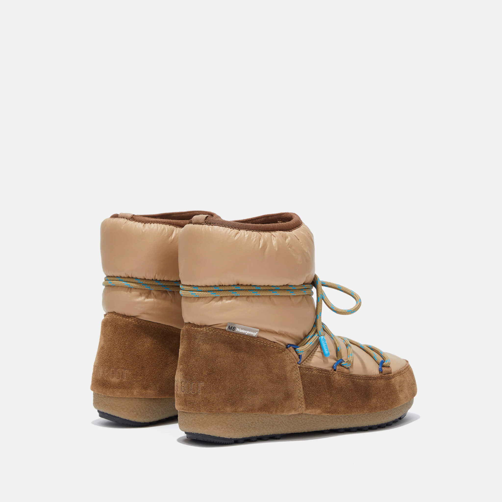 Dámske hnedé snehule Moon Boot Low Suede Nylon