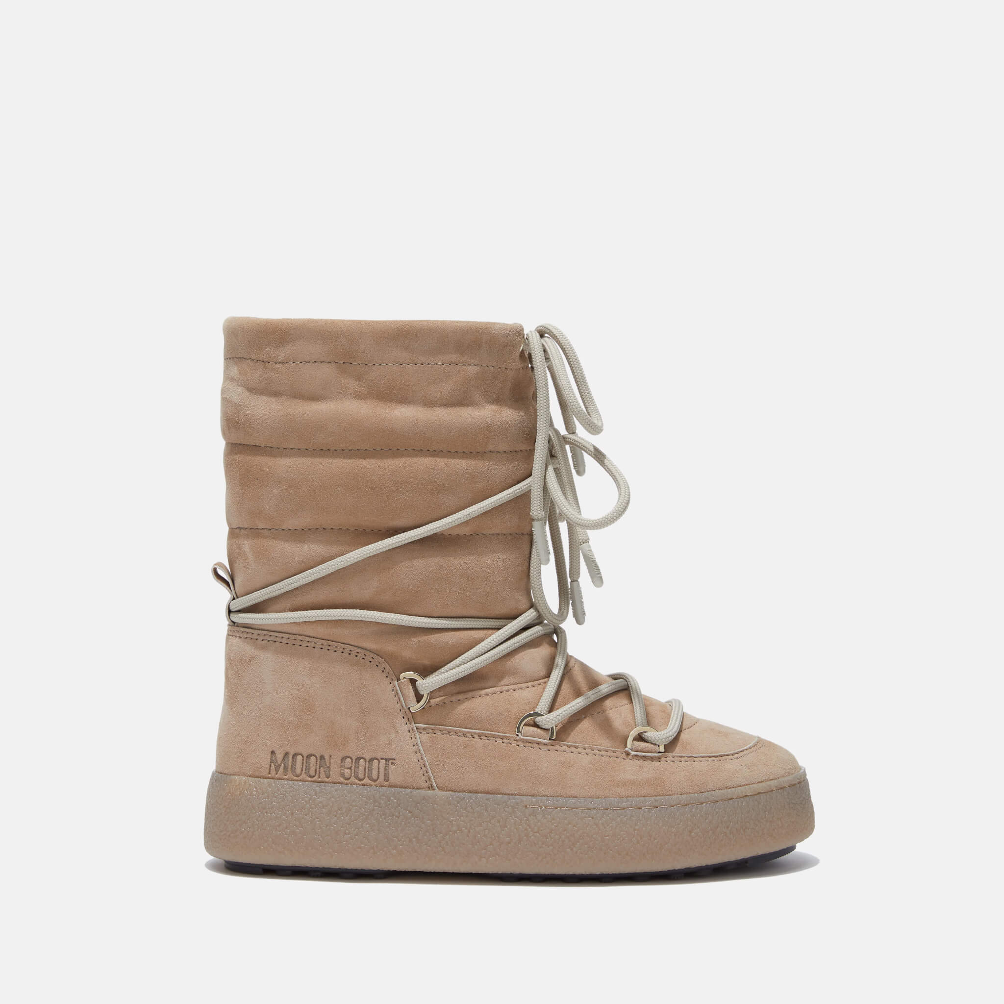 Dámske béžové snehule Moon Boot Ltrack Suede