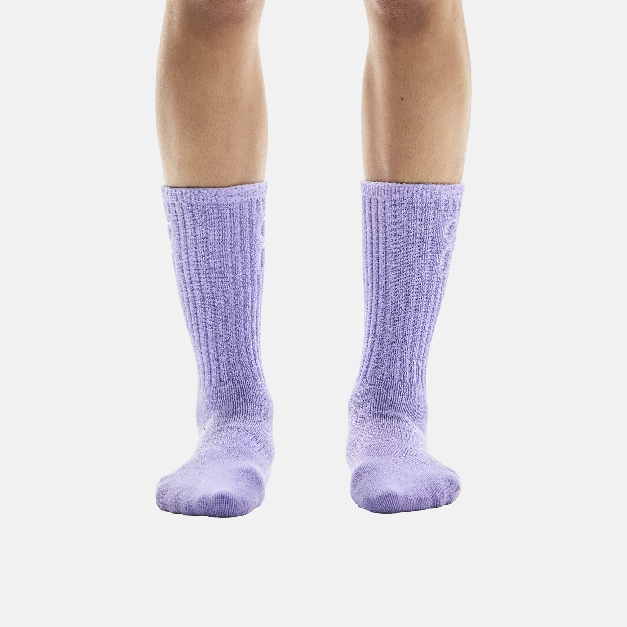 Unisex fialové voľnočasové ponožky On Terry Sock High