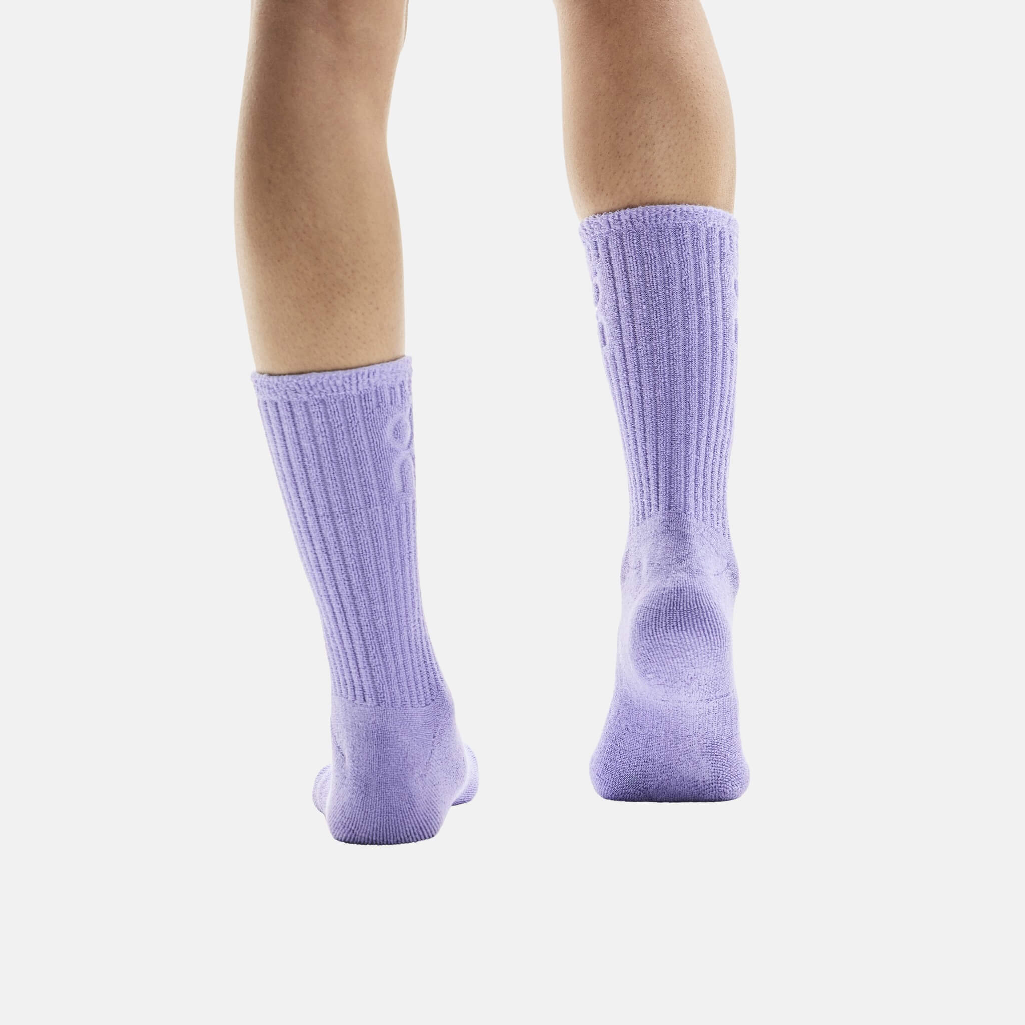 Unisex fialové voľnočasové ponožky On Terry Sock High