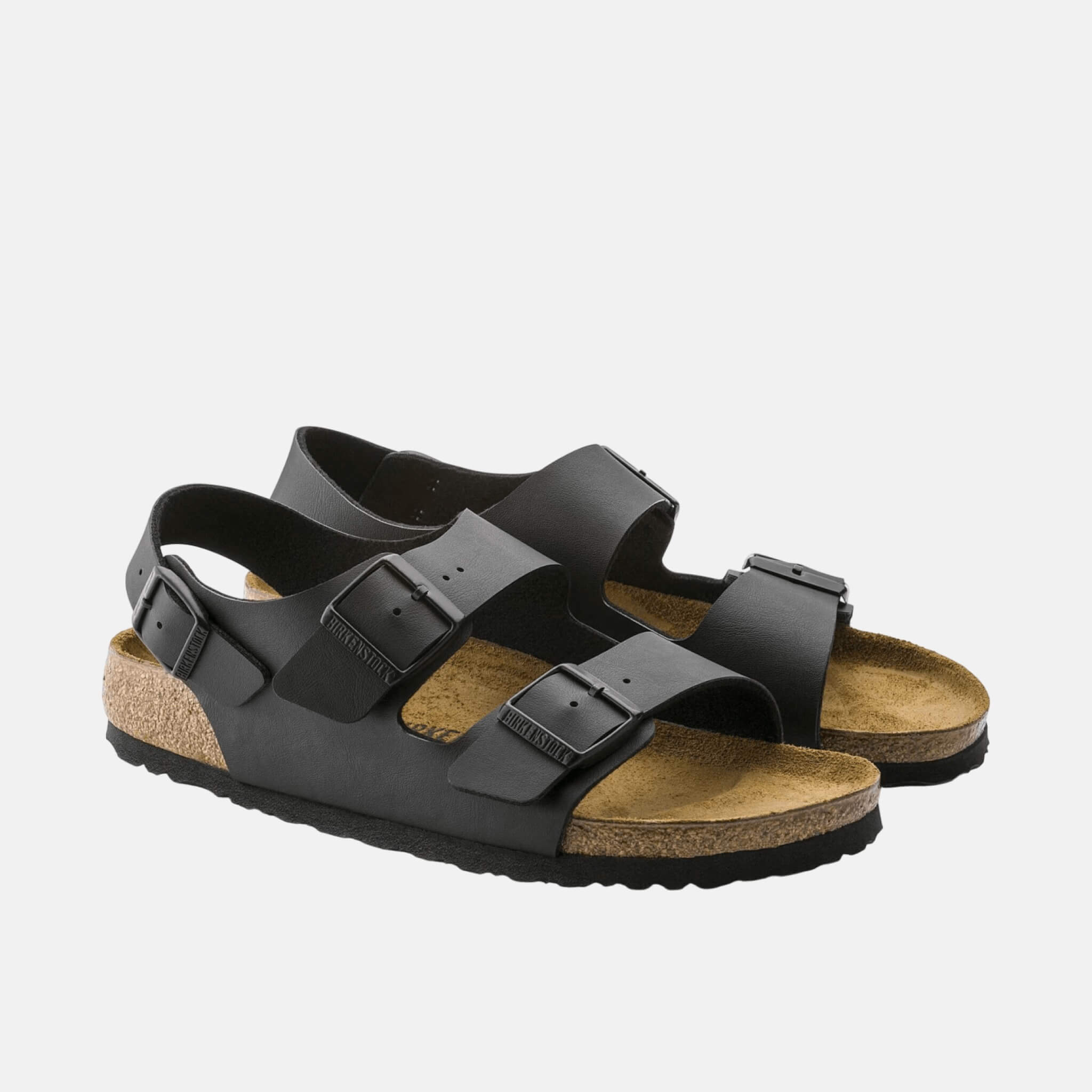 Čierne Regular Sandále Milano Natural Leather