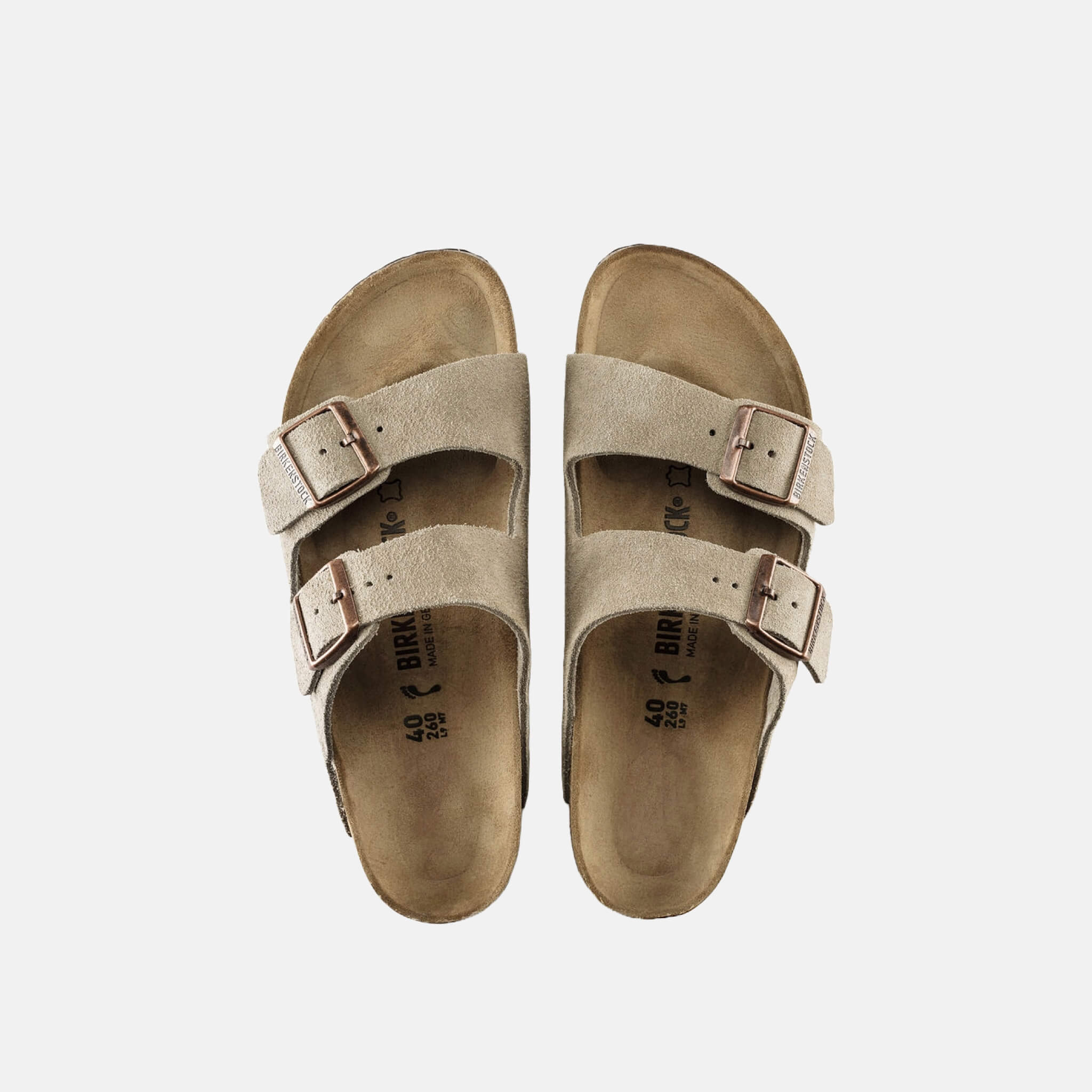 Hnedé Regular Šľapky Birkenstock Arizona Suede Leather