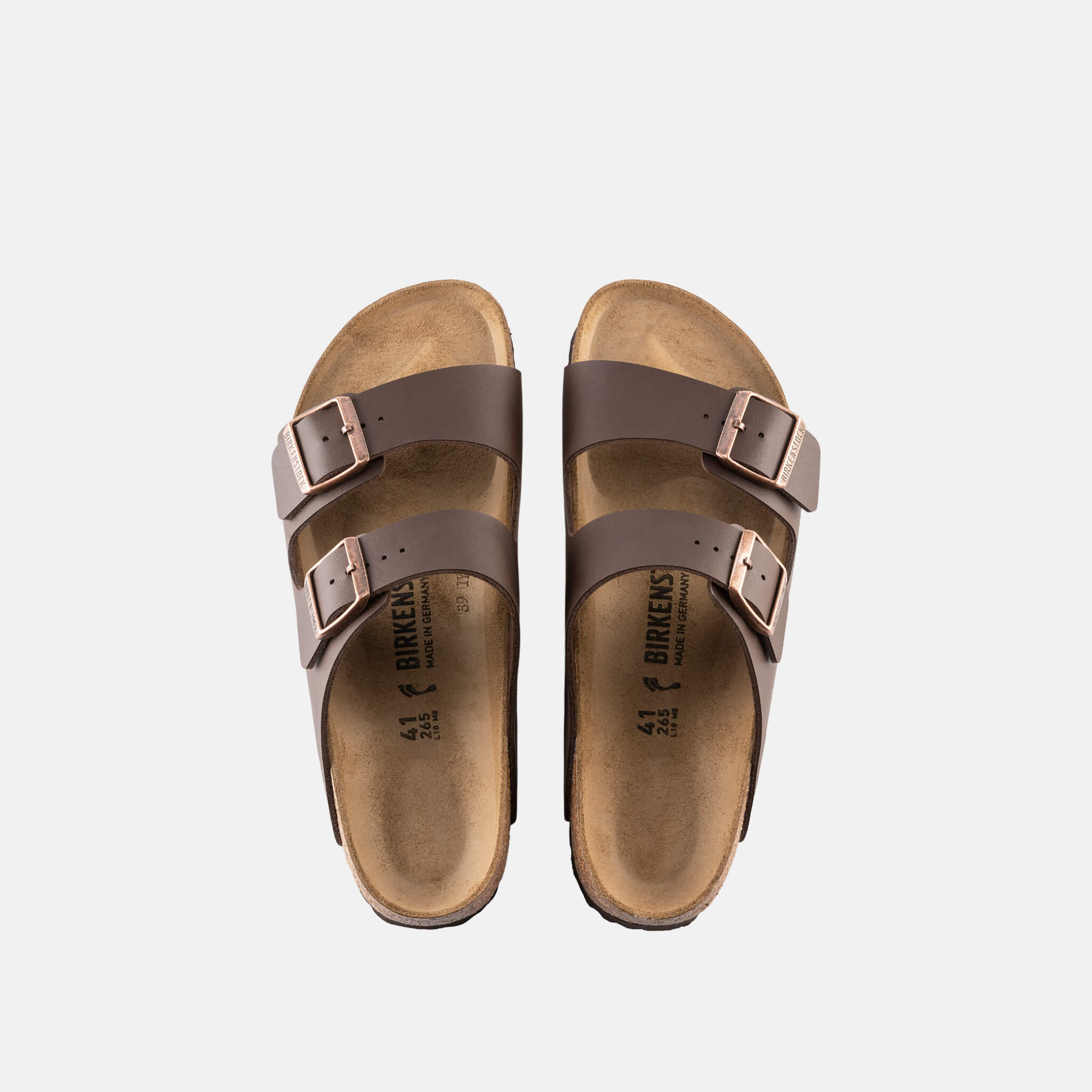 Hnedé Regular šľapky Birkenstock Arizona Birko-Flor