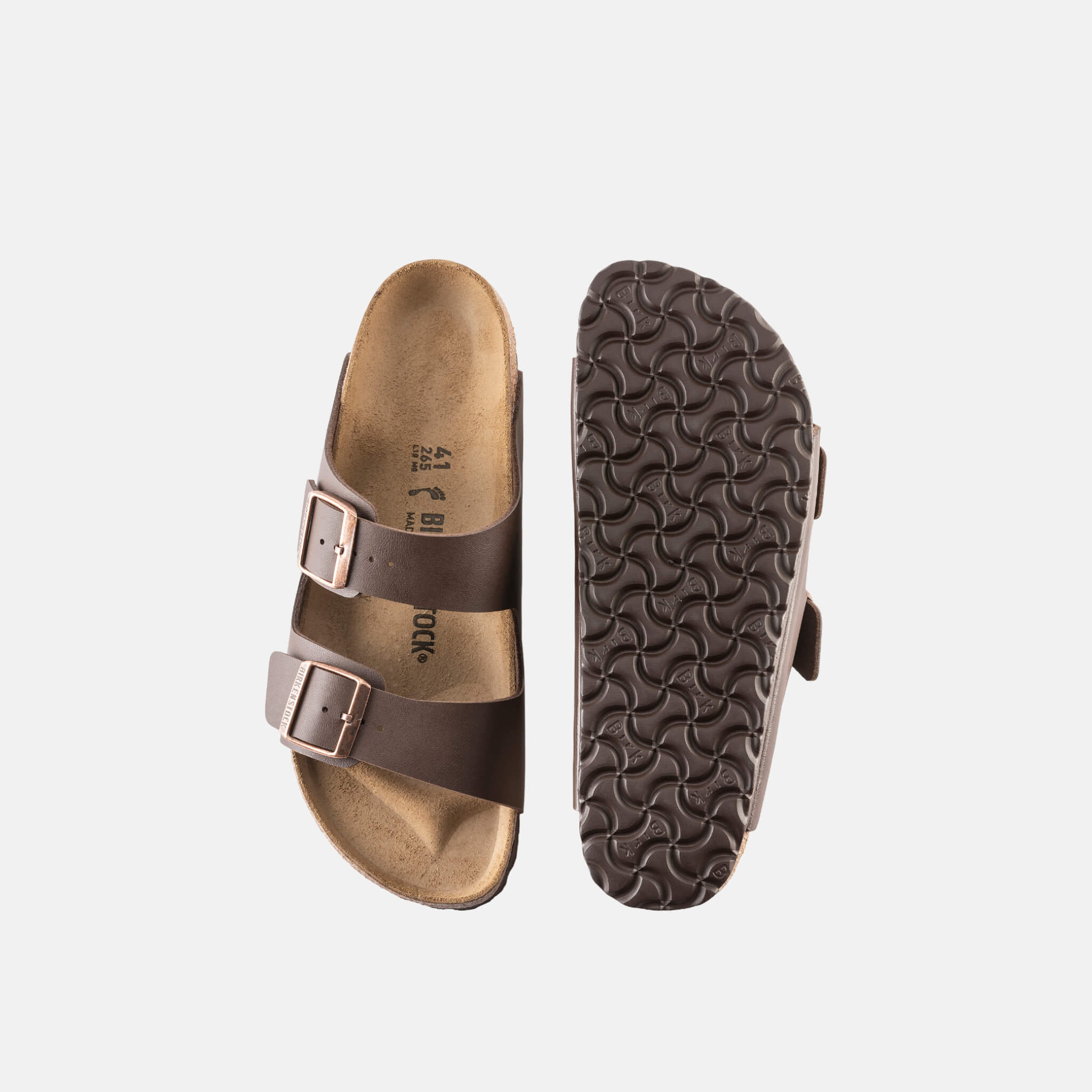 Hnedé Regular šľapky Birkenstock Arizona Birko-Flor