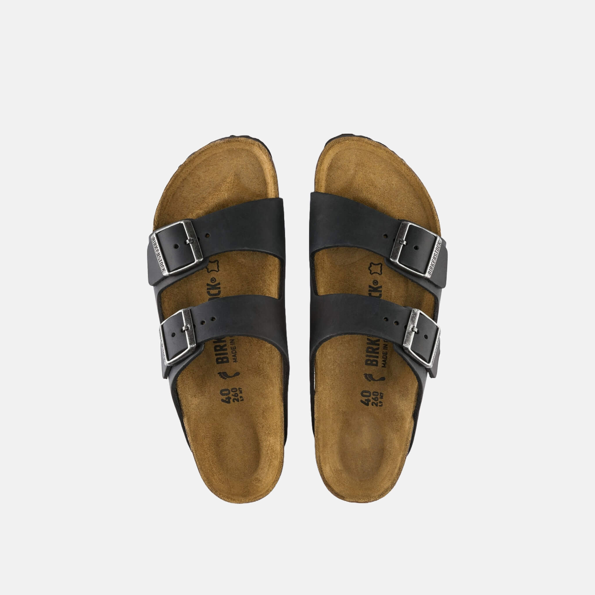 Čierne Regular šľapky Birkenstock Arizona Oiled Leather