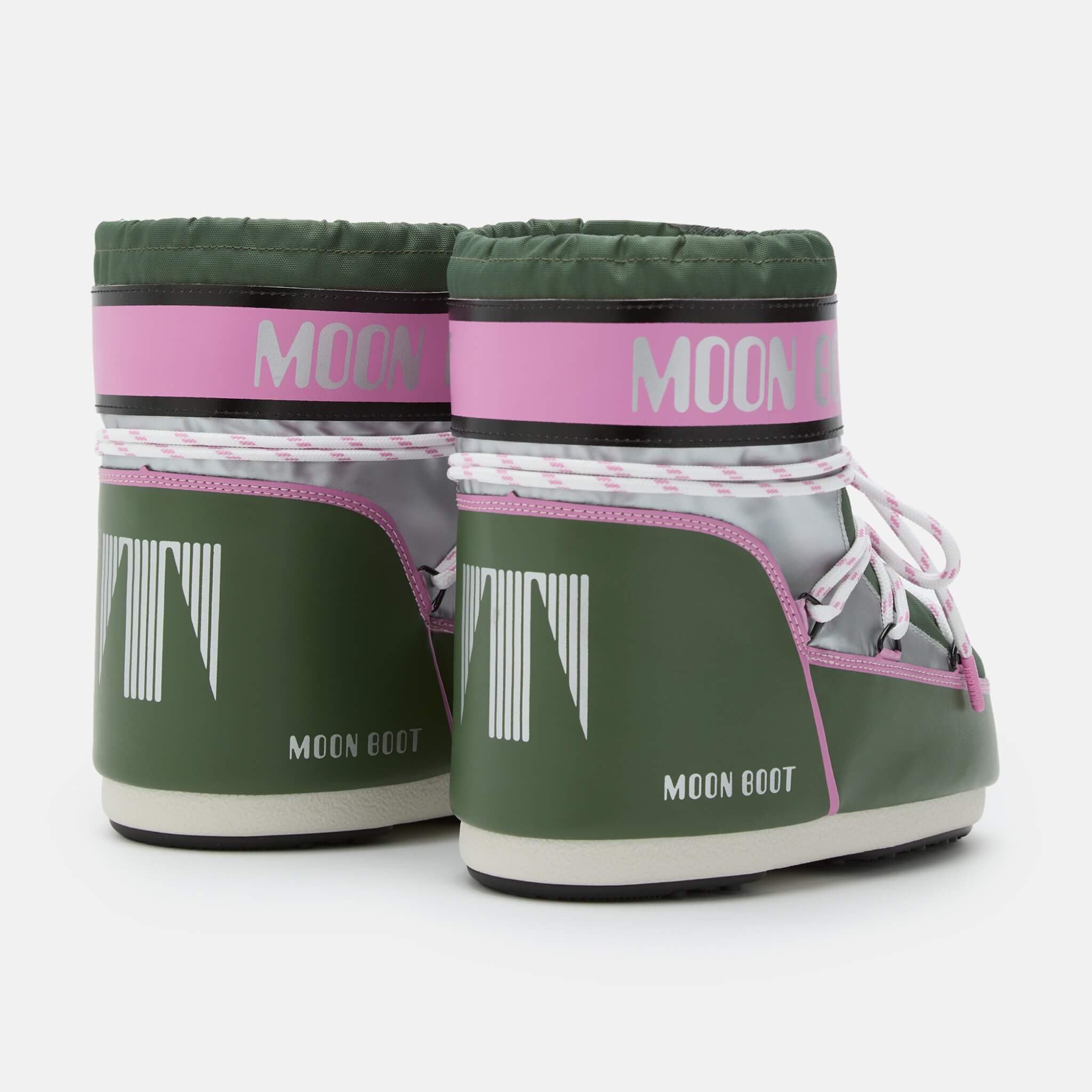 Dámske ružovo-zelené snehule Moon Boot Icon Low Space Racing