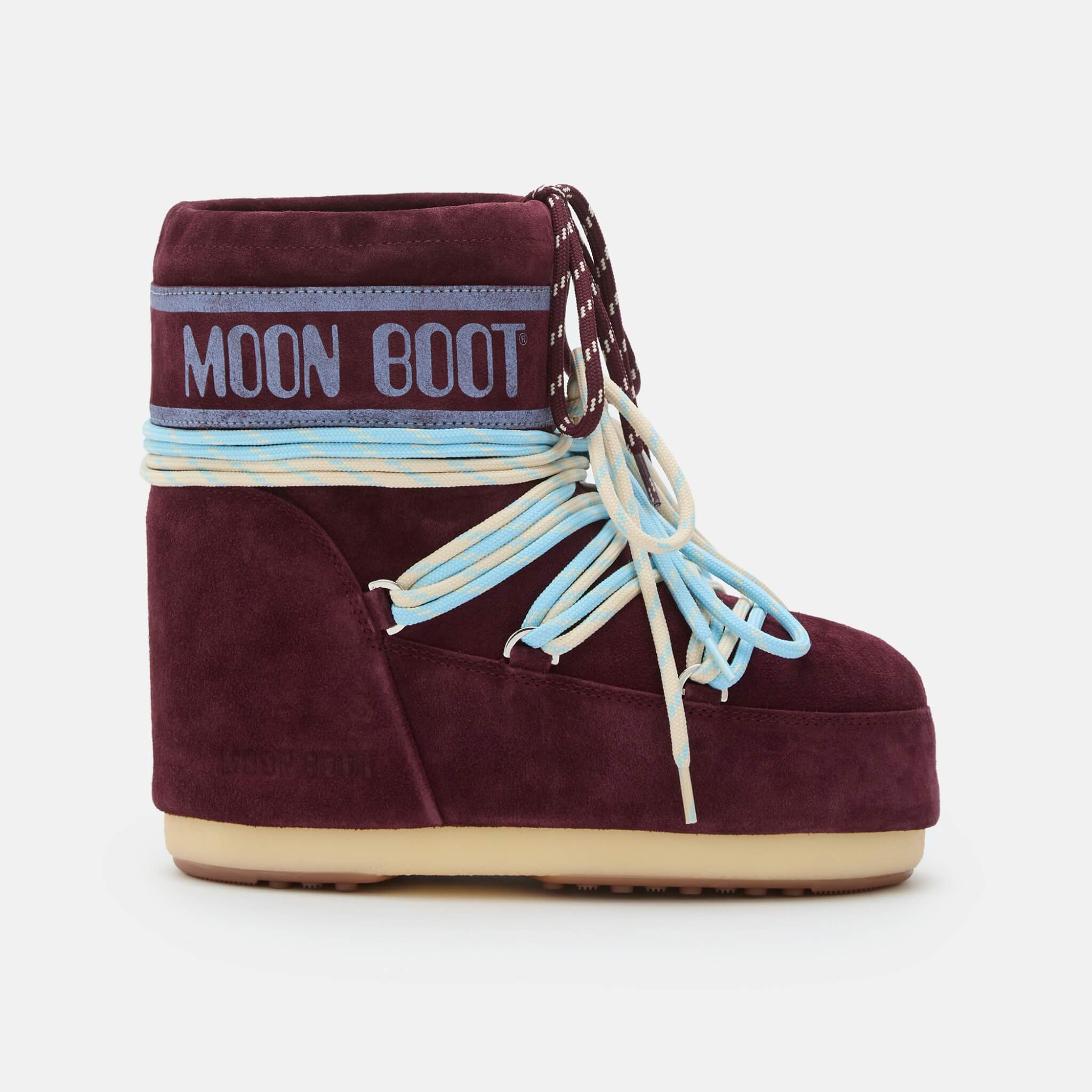 Dámske vínové snehule Moon Boot Icon Low Suede Laces