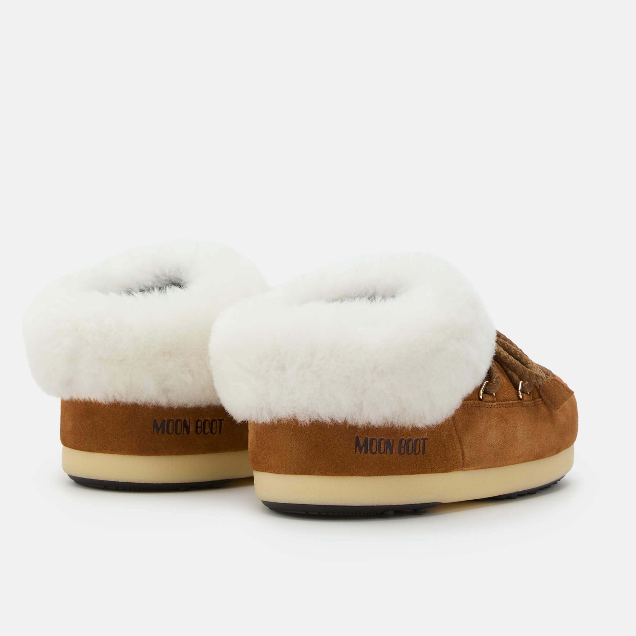 Dámske hnedé snehule Moon Boot Evx Mule Suede