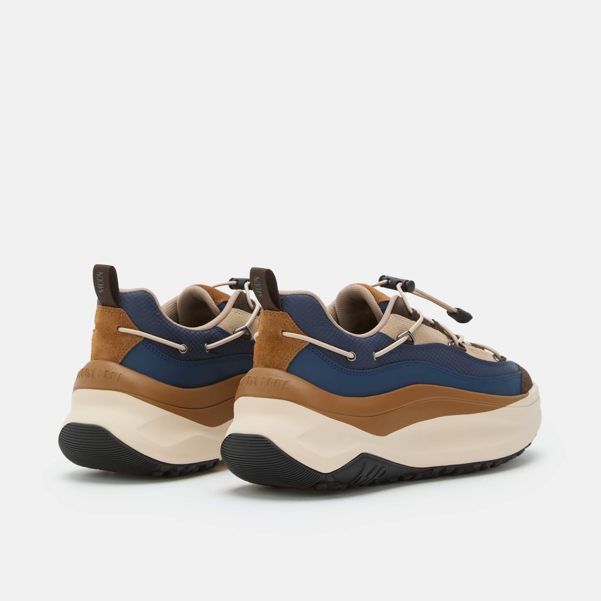 Dámske hnedo-modré tenisky Moon Boot Moon247 Xlace