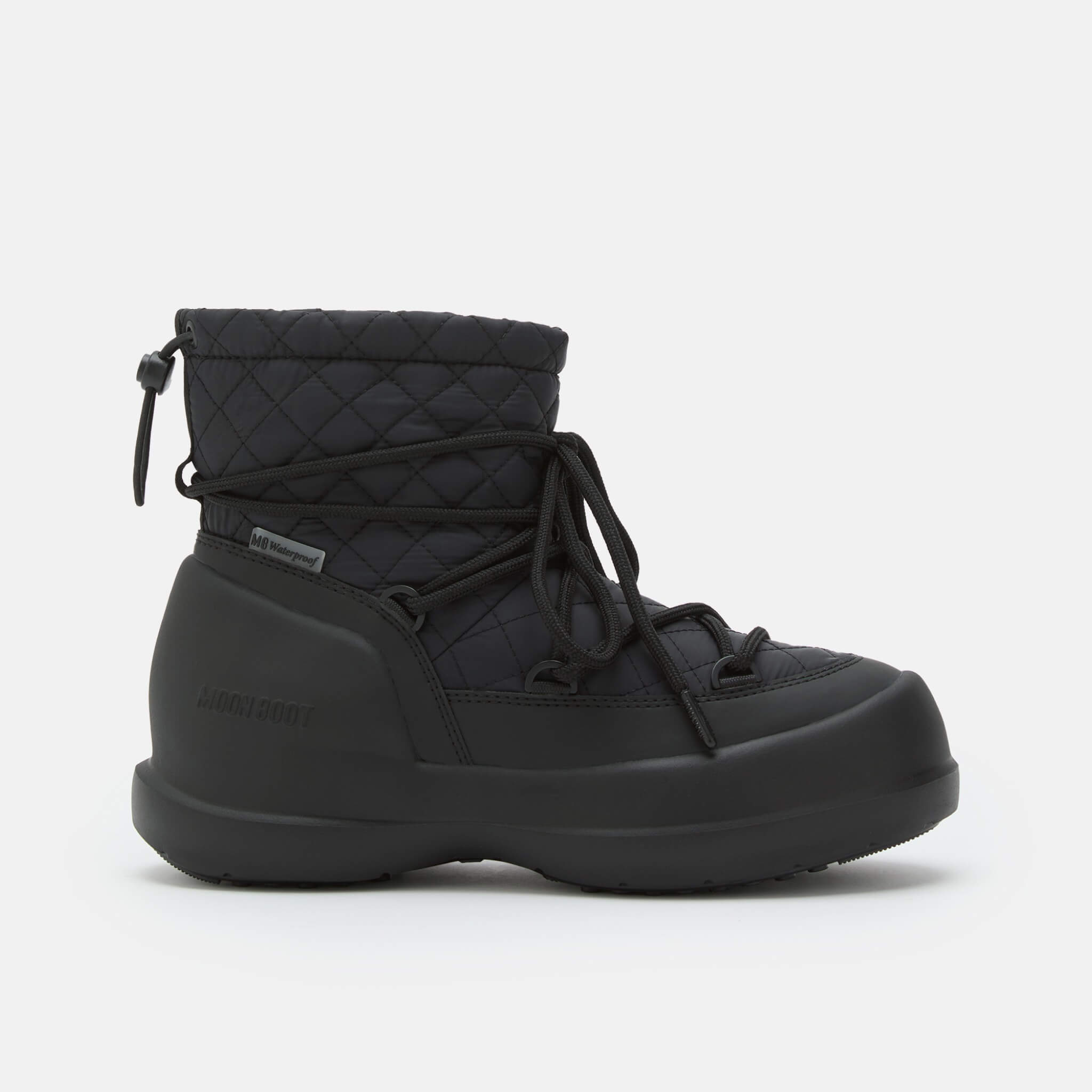 Dámske čierne snehule Moon Boot Mezzaluna Quilted Mid WP