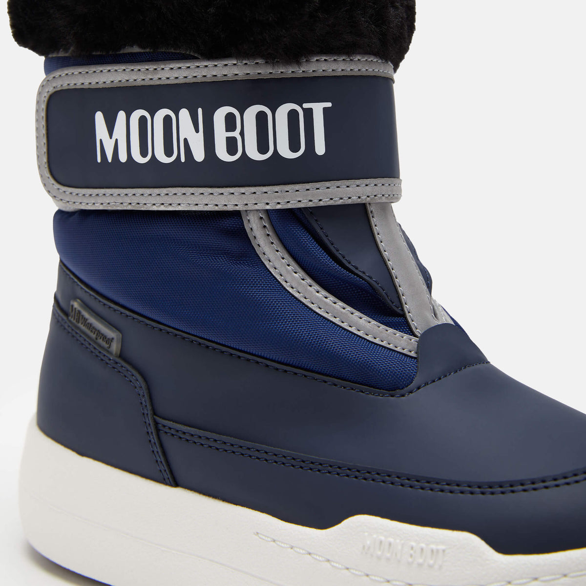 Detské modré snehule Moon Boot JR Park Strap