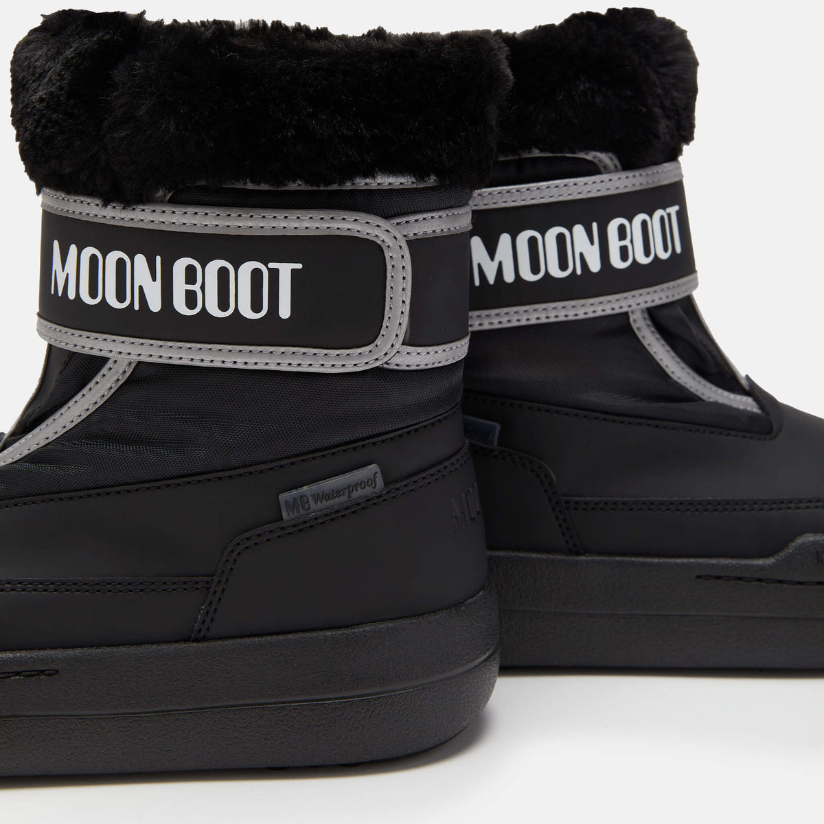 Detské čierne snehule Moon Boot JR Park Strap