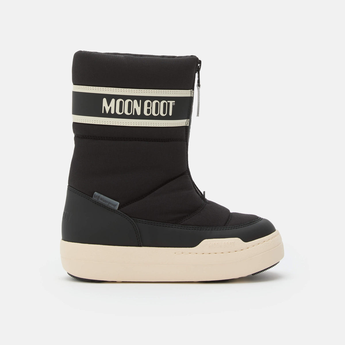 Detské čierne snehule Moon Boot JR Park Zip High WP