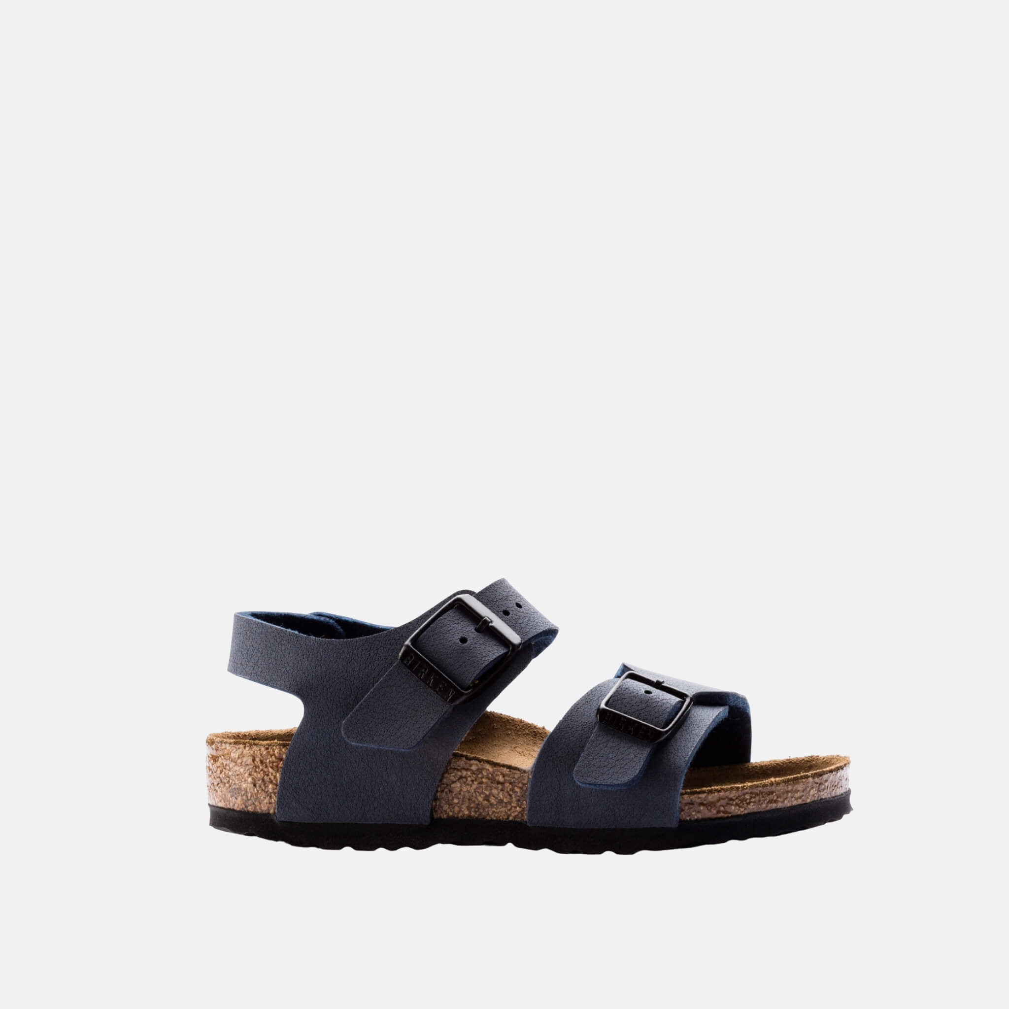 Detské modré Narrow sandále Birkenstock New York Birko-Flor Nubuck