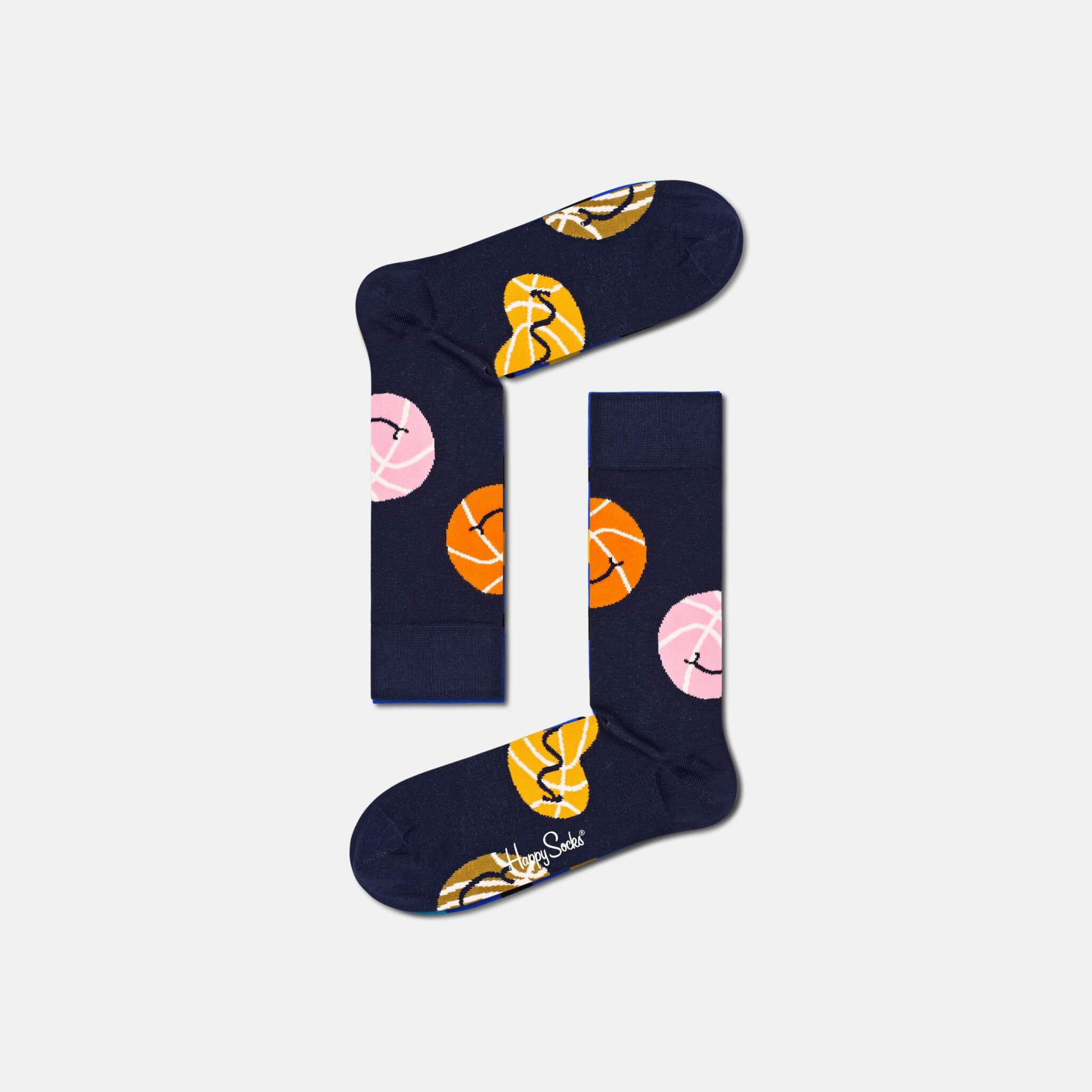 Modré ponožky Happy Socks s loptami, vzor Balls